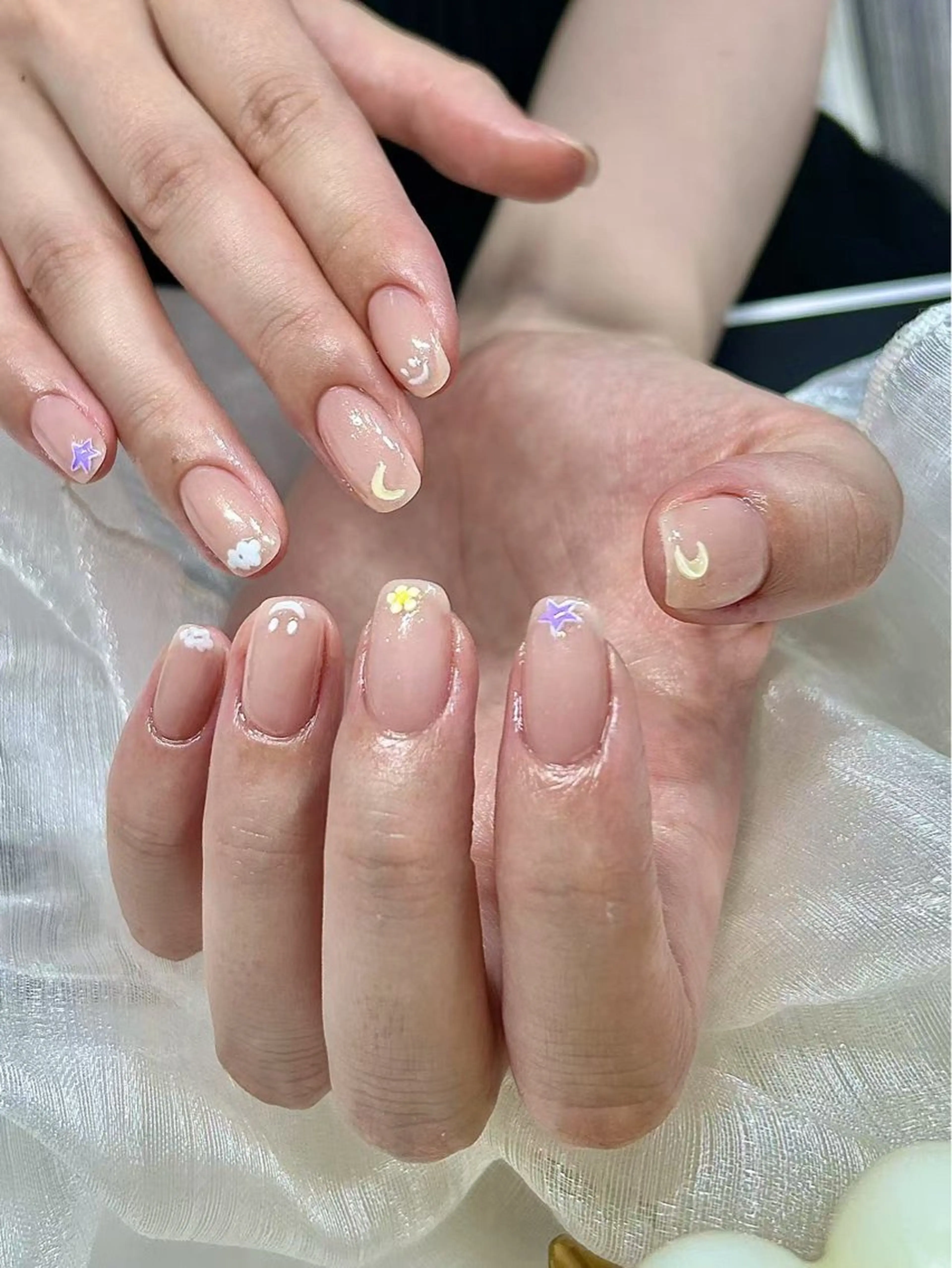 ネイル スカルプネイル シンプルネイル Lunailsalon所属・Lu nailsalonのネイルデザイン