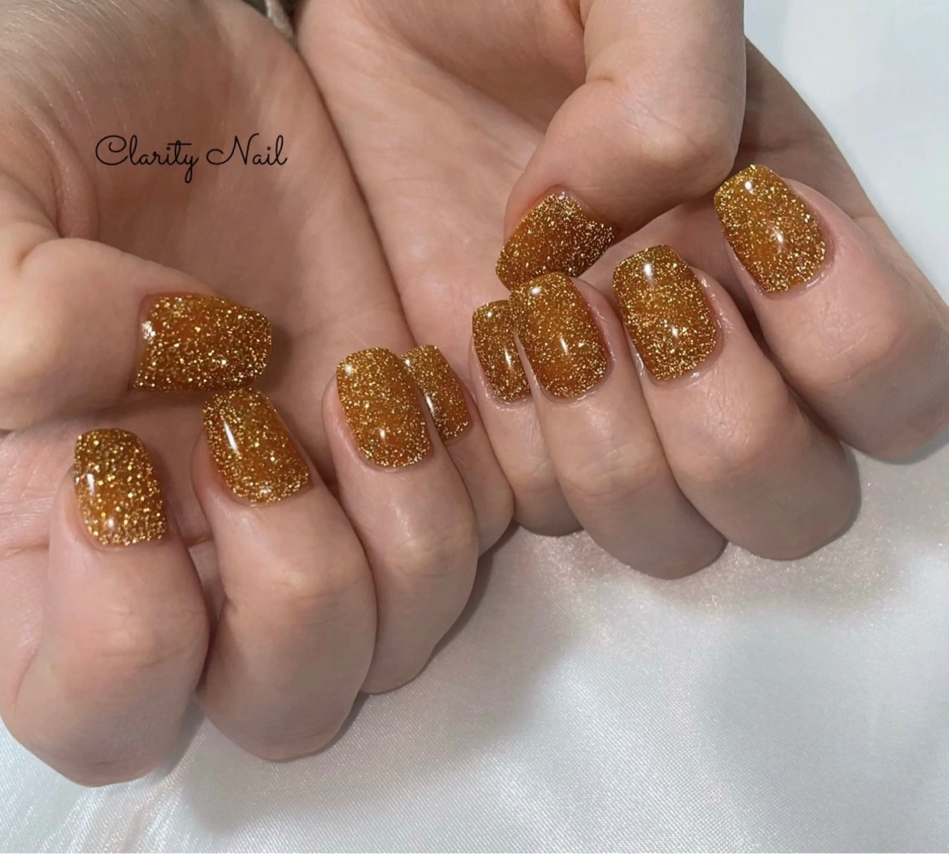 ネイル フラッシュネイル ラメ(グリッター) ワンカラーネイル ハンドネイル Clarity Nailのネイルデザイン