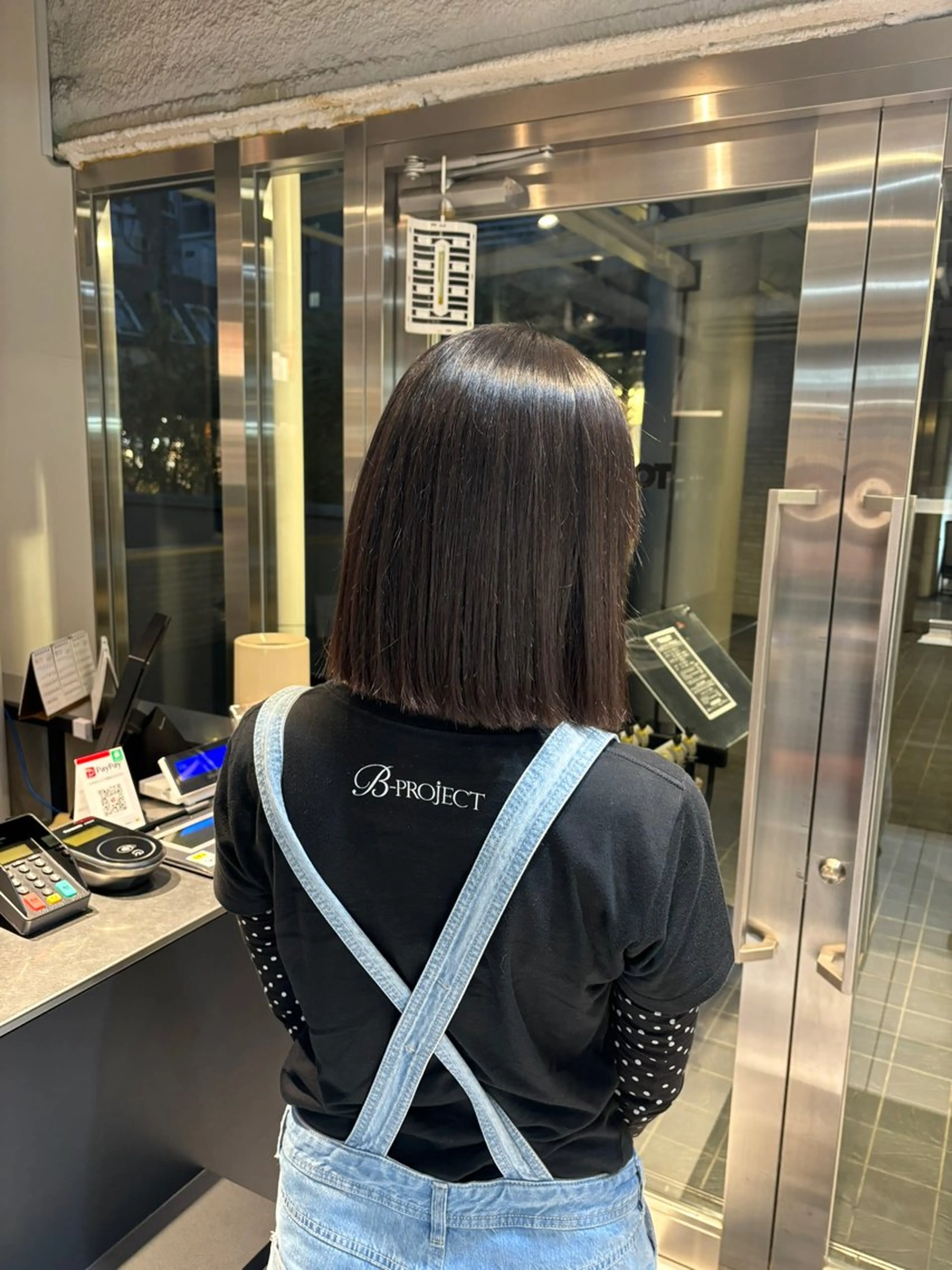 ミディアム パーマ ミディアムパーマ 縮毛矯正 ストレートパーマ 🌙ボブカット 🌙/HI naのヘアスタイル