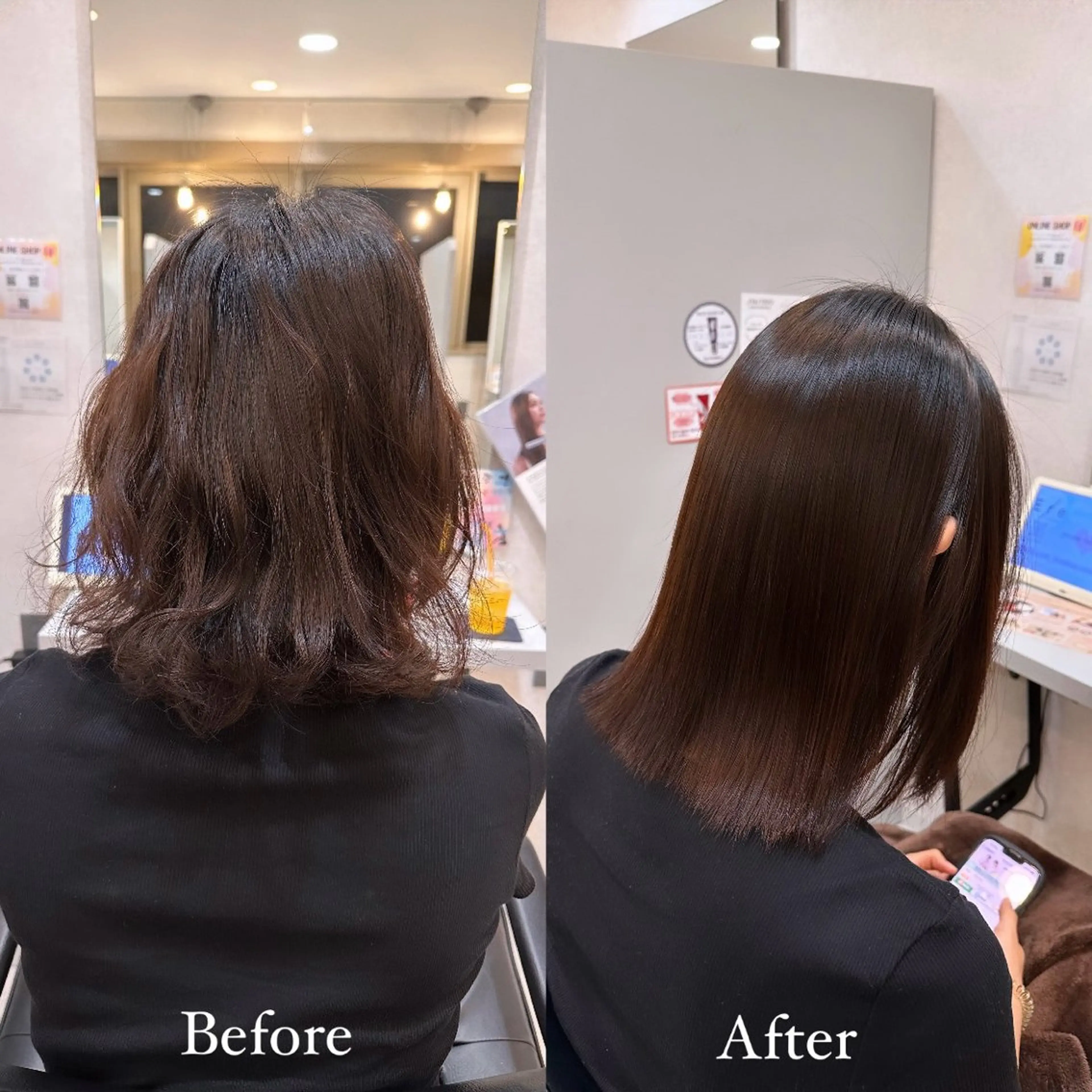 セミロング パーマ セミロングパーマ 縮毛矯正 オリーブカラー/ 髪質改善/うぶみ🍒のヘアスタイル