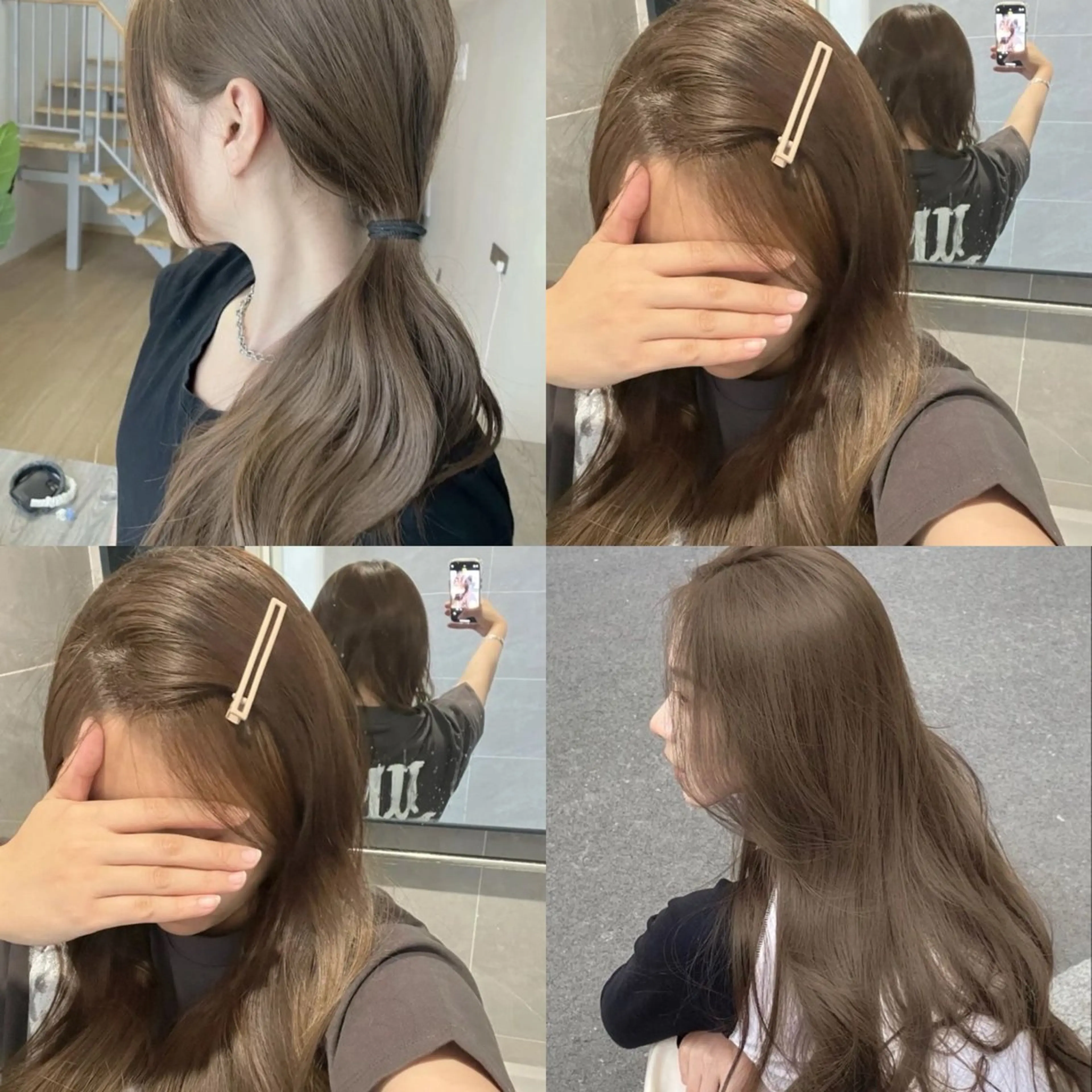 ロング カラー ヘアカラー トリートメント ヘアセット IVE所属・ブリーチなし🤍 渋谷／原島杏奈のヘアスタイル