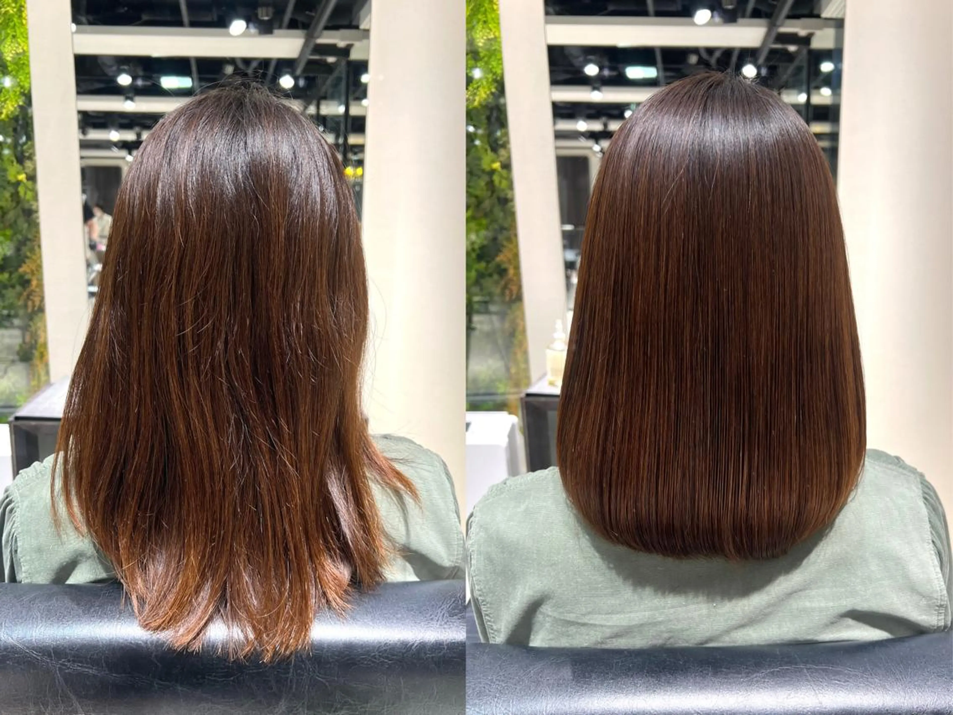 セミロング カット 縮毛矯正 縮毛矯正 🎨銀座のヘアスタイル