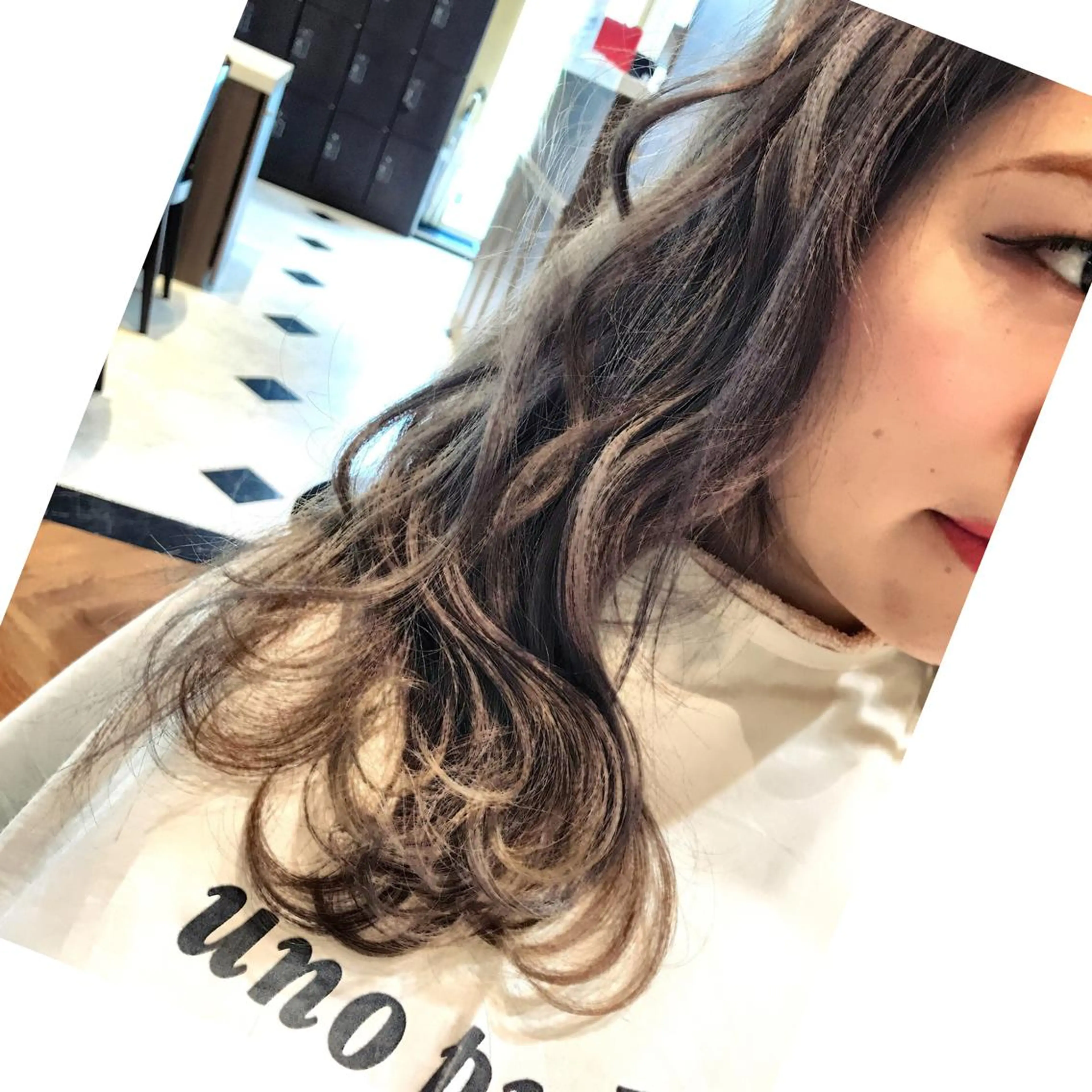 セミロング カラー パーマ ヘアアレンジ メンズ キッズ ネイル マツエク・マツパ アッシュ 透明感カラー ラベンダーカラー ラベンダーアッシュ uno pulir所属・トップスタイリスト 永尾拓也のヘアスタイル