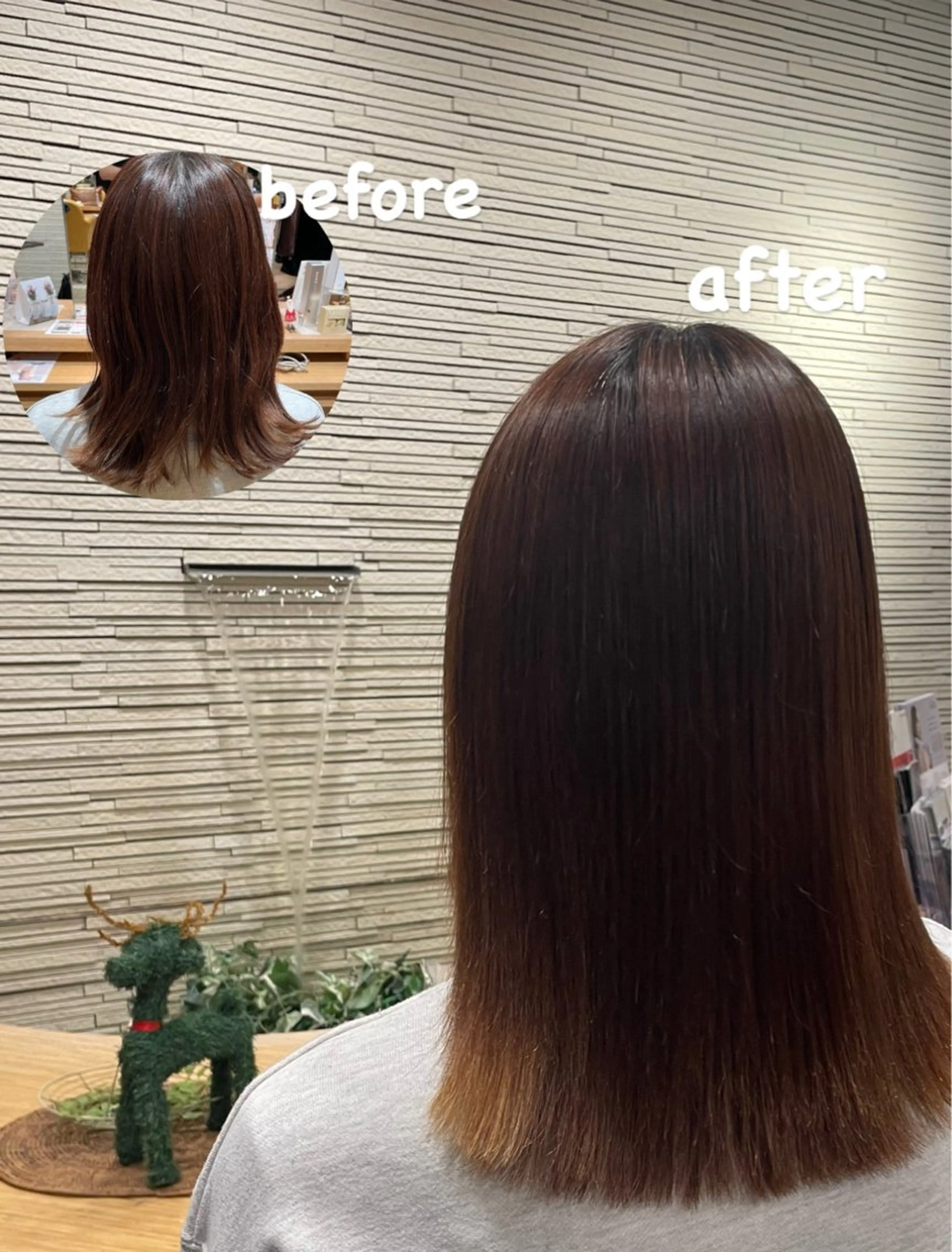 縮毛矯正『全体』🌱＋トリートメントの写真