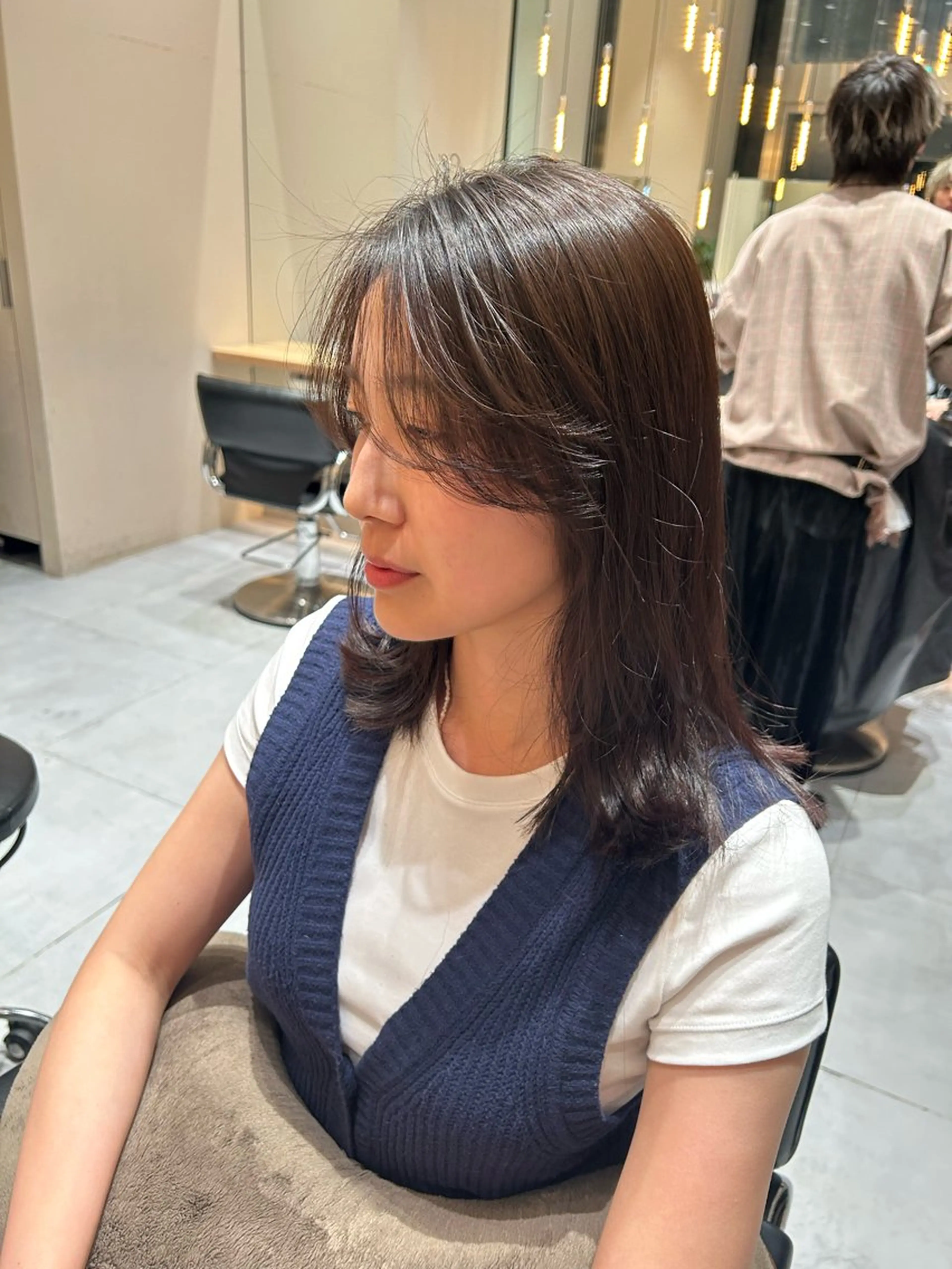 セミロング 風香🪼レイヤー /透明感カラーのヘアスタイル