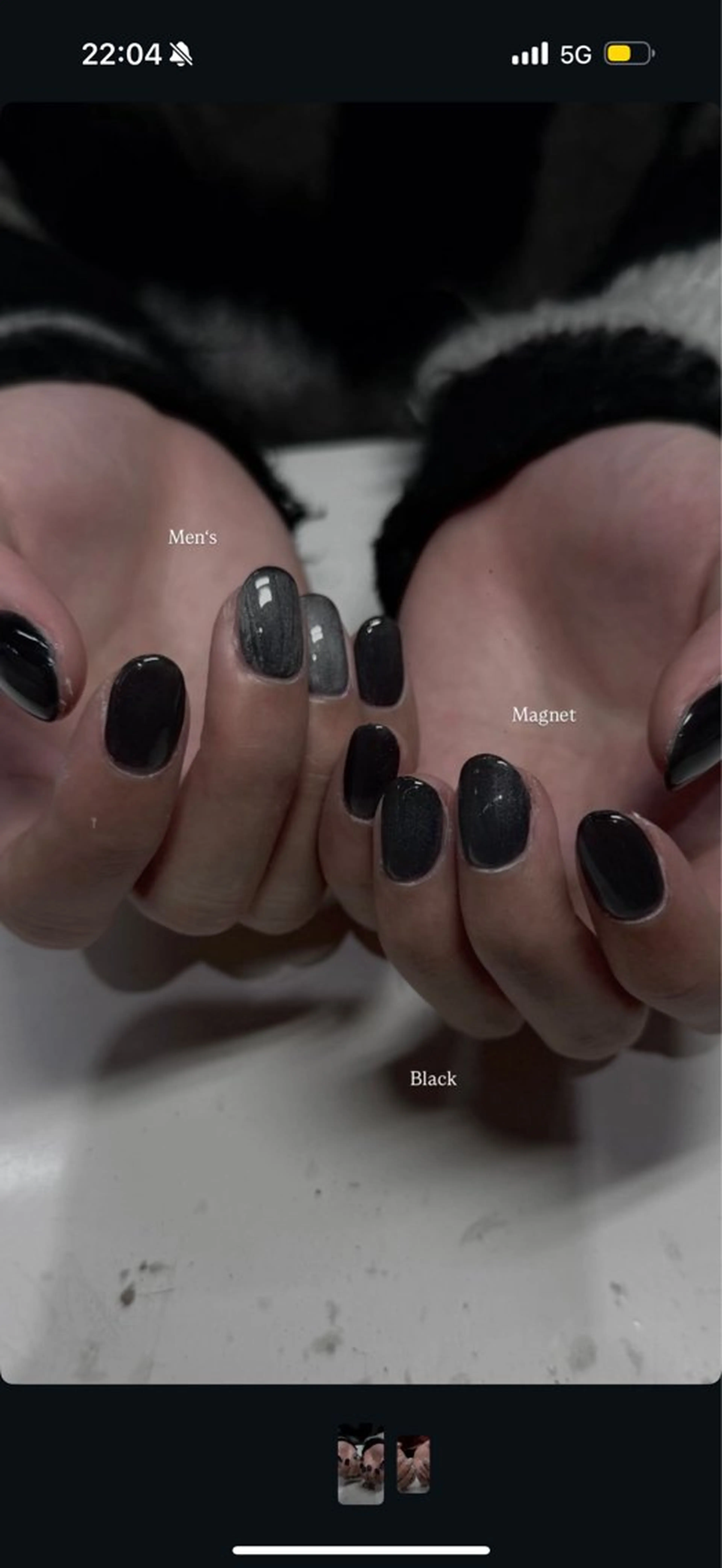 メンズ ネイル マグネットネイル シンプルネイル ハンドネイル WOLTOKYO渋谷 lynのネイルデザイン