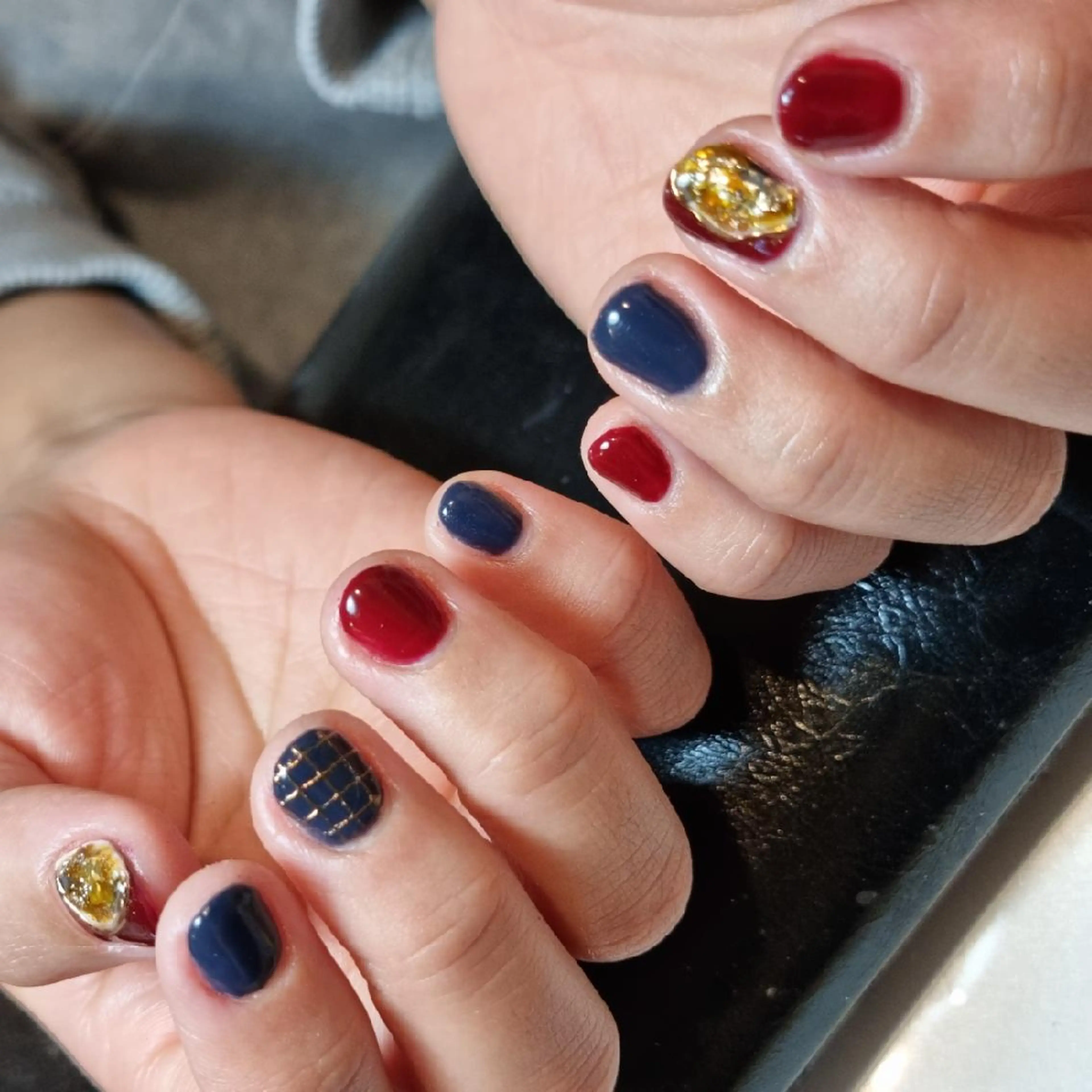 ネイル ショートネイル 冬ネイル ハンドネイル Tsuki.所属・Nailsalon Tsuki.のネイルデザイン