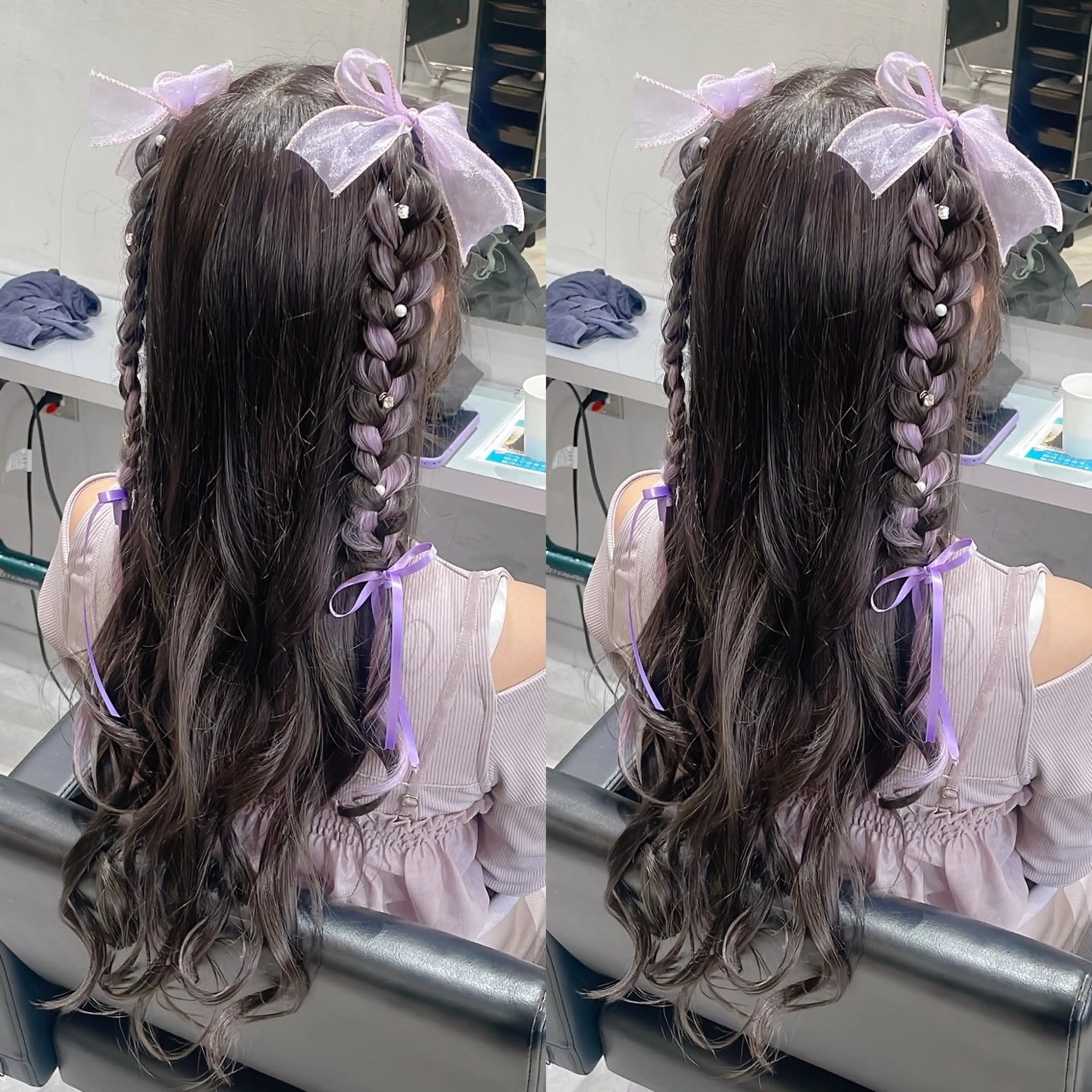 ロング ヘアアレンジ ヘアカラー エクステ 艶カラー🦋髪質改善 🫧MINAMIのヘアスタイル