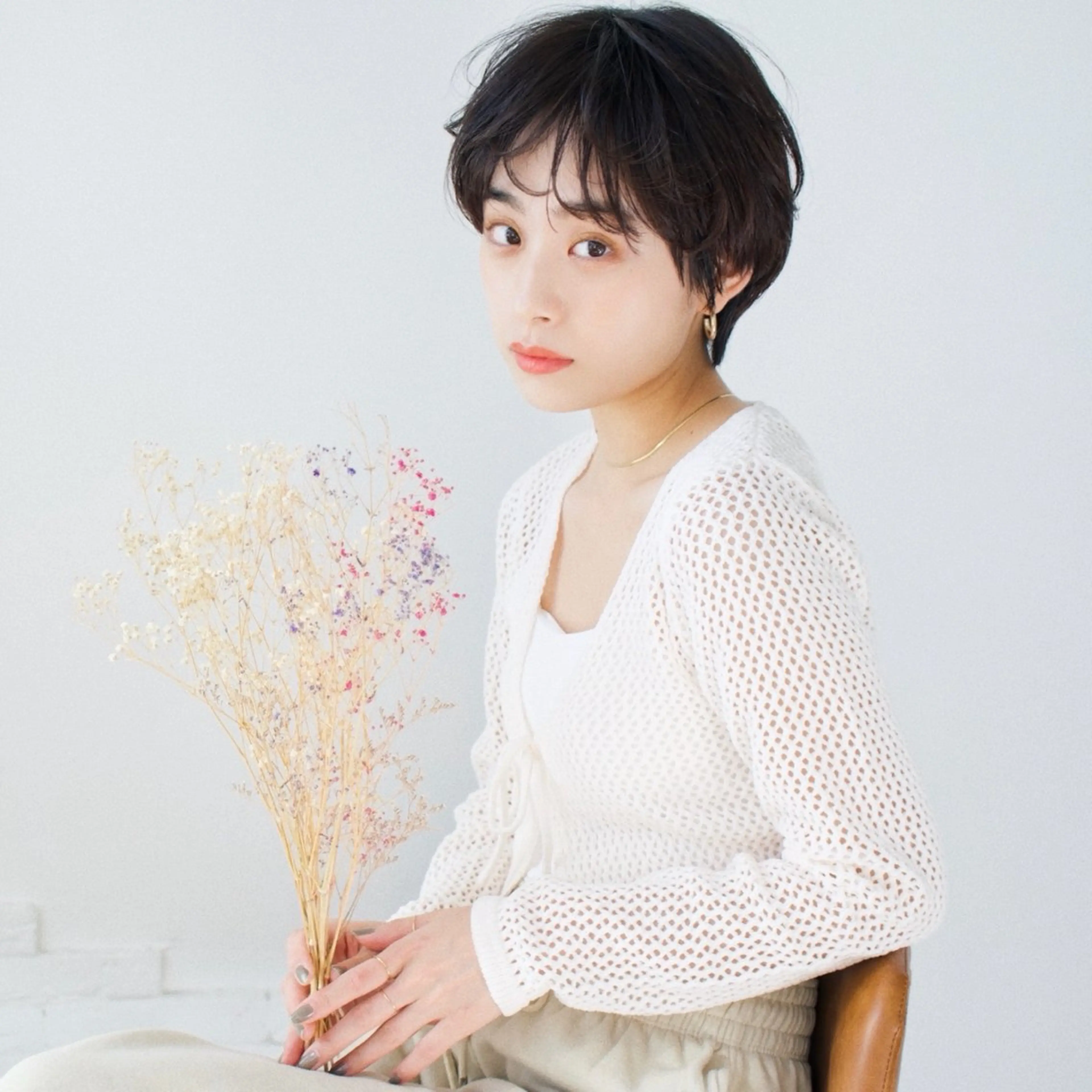 ショート カラー カット ヘアカラー トリートメント CREAPY　日向野 利菜のヘアスタイル