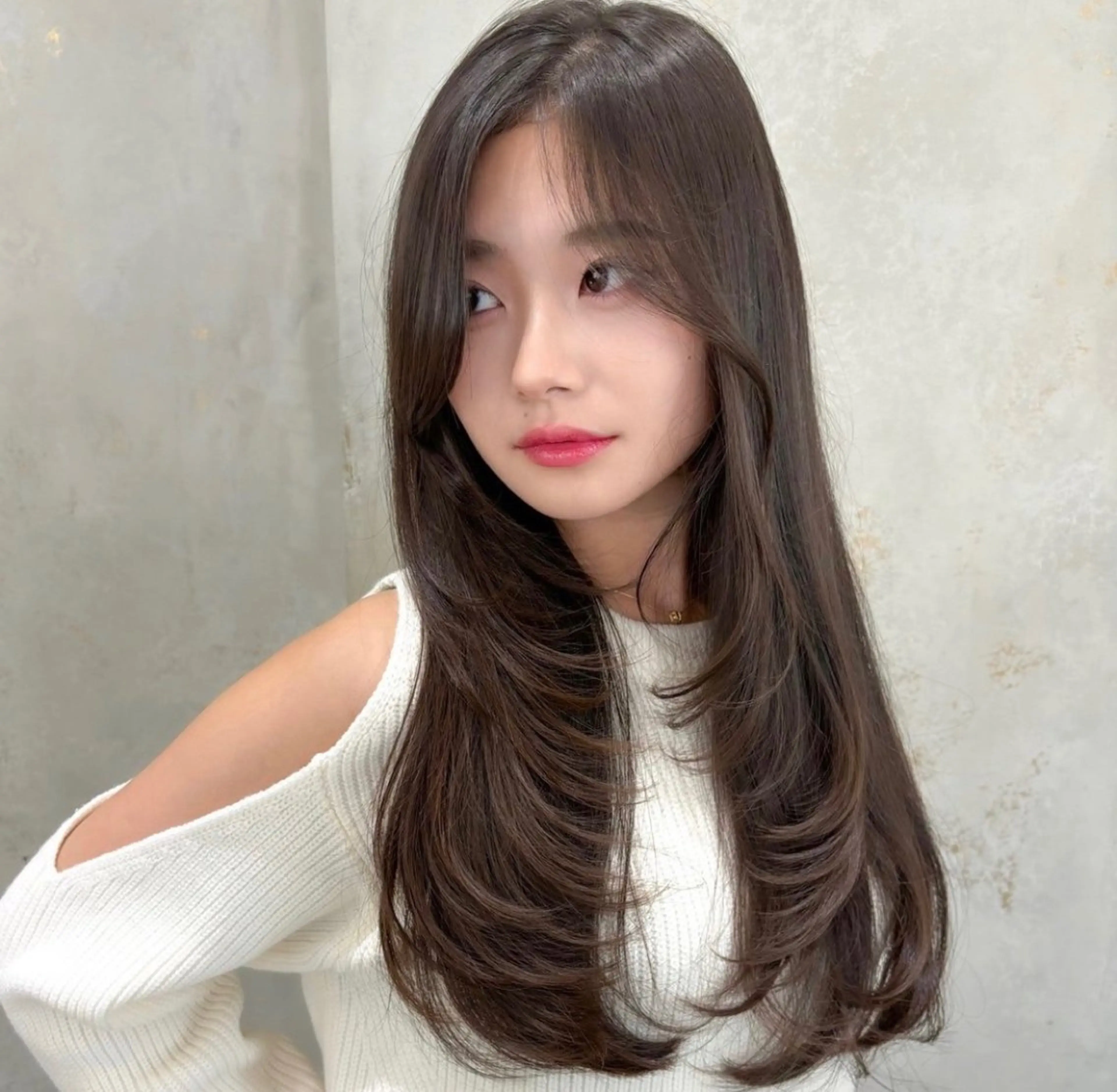 ロング カラー カット ヘアカラー トリートメント 優希/似合わせ/艶 カラー/カット/渋谷のヘアスタイル
