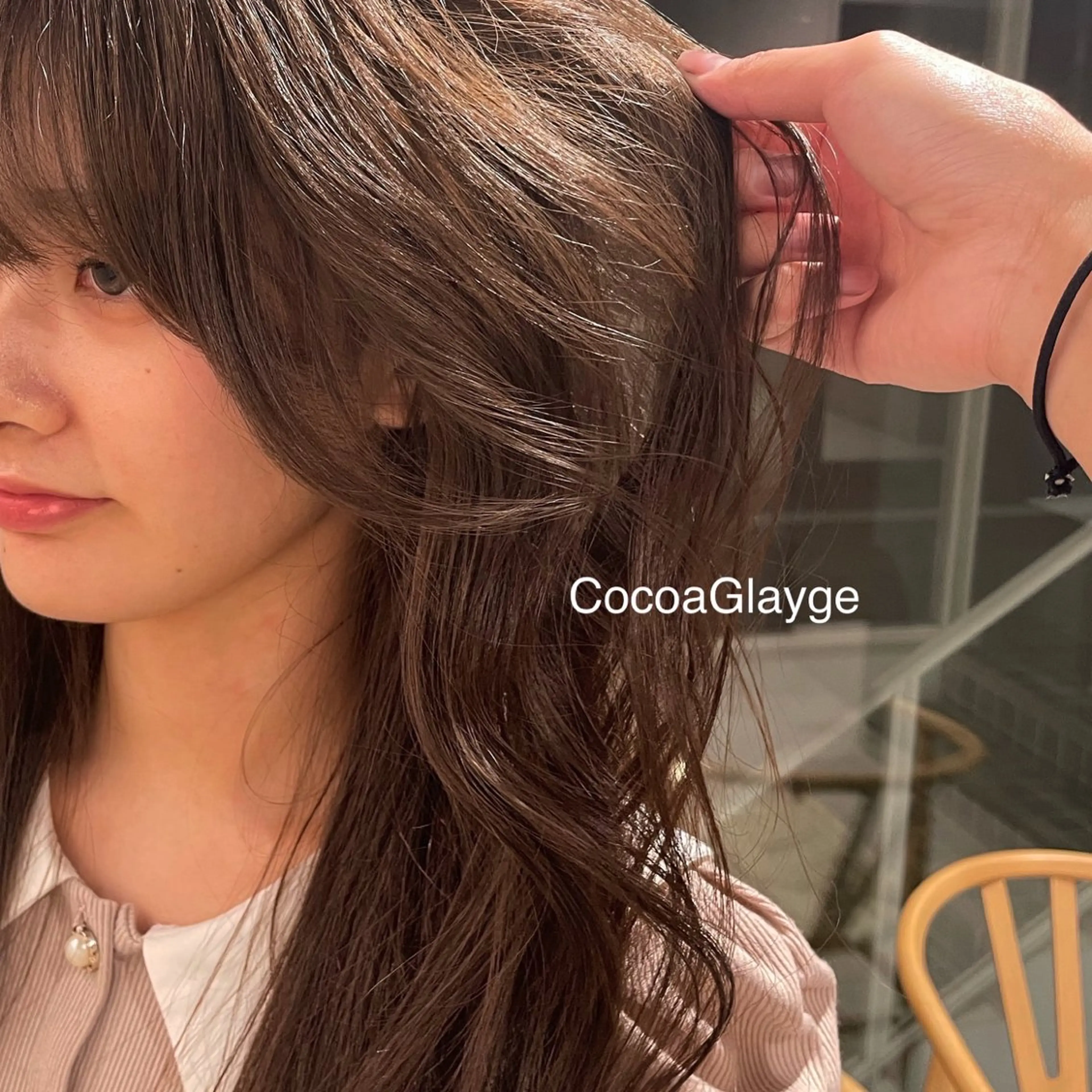 ロング カラー ヘアカラー トリートメント ren ボブロブ/ミディアムのヘアスタイル