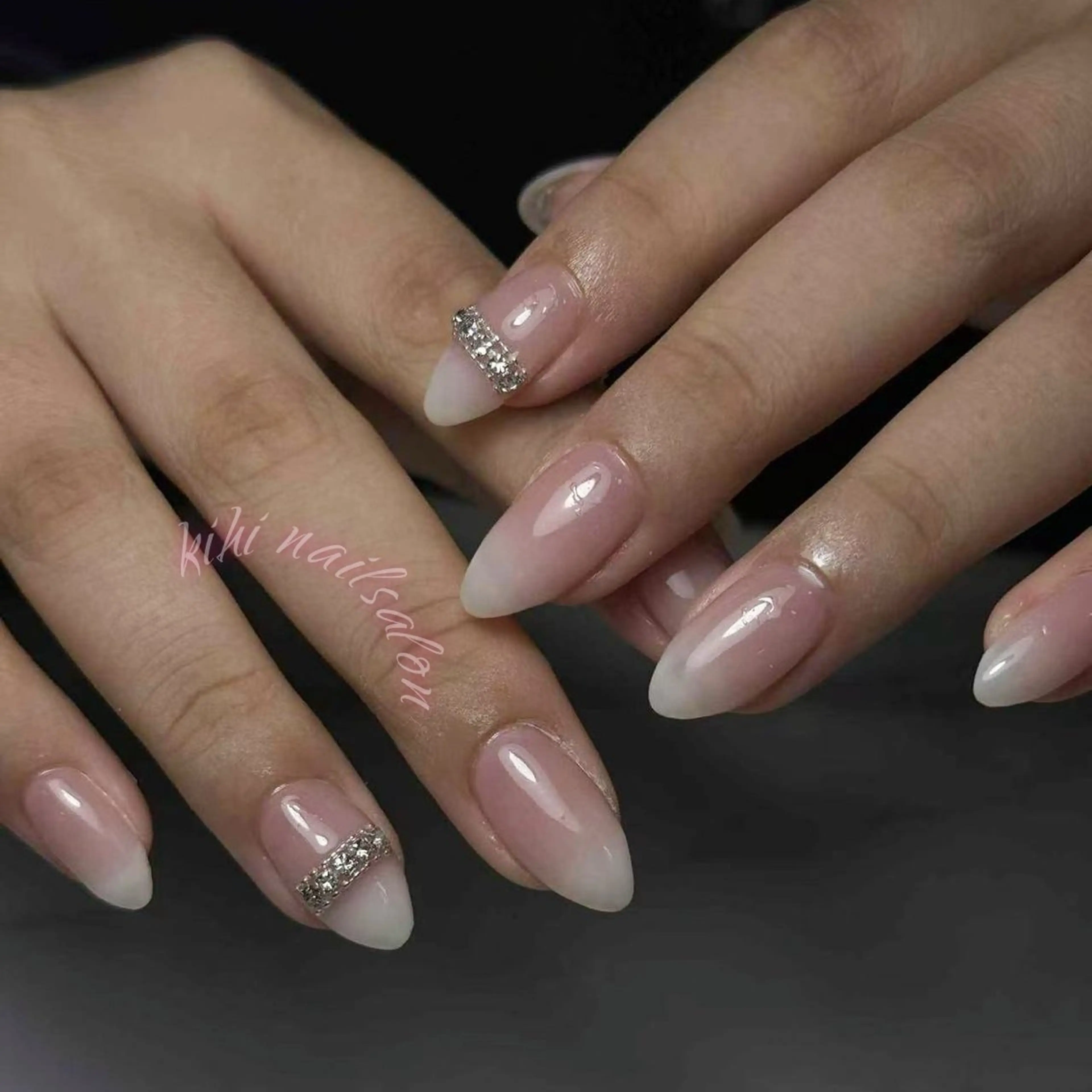 ネイル アートネイル フレンチネイル ジェルネイル グラデーション 韓国ネイル ハンドネイル Nail Salon Kihi さくらのネイルデザイン