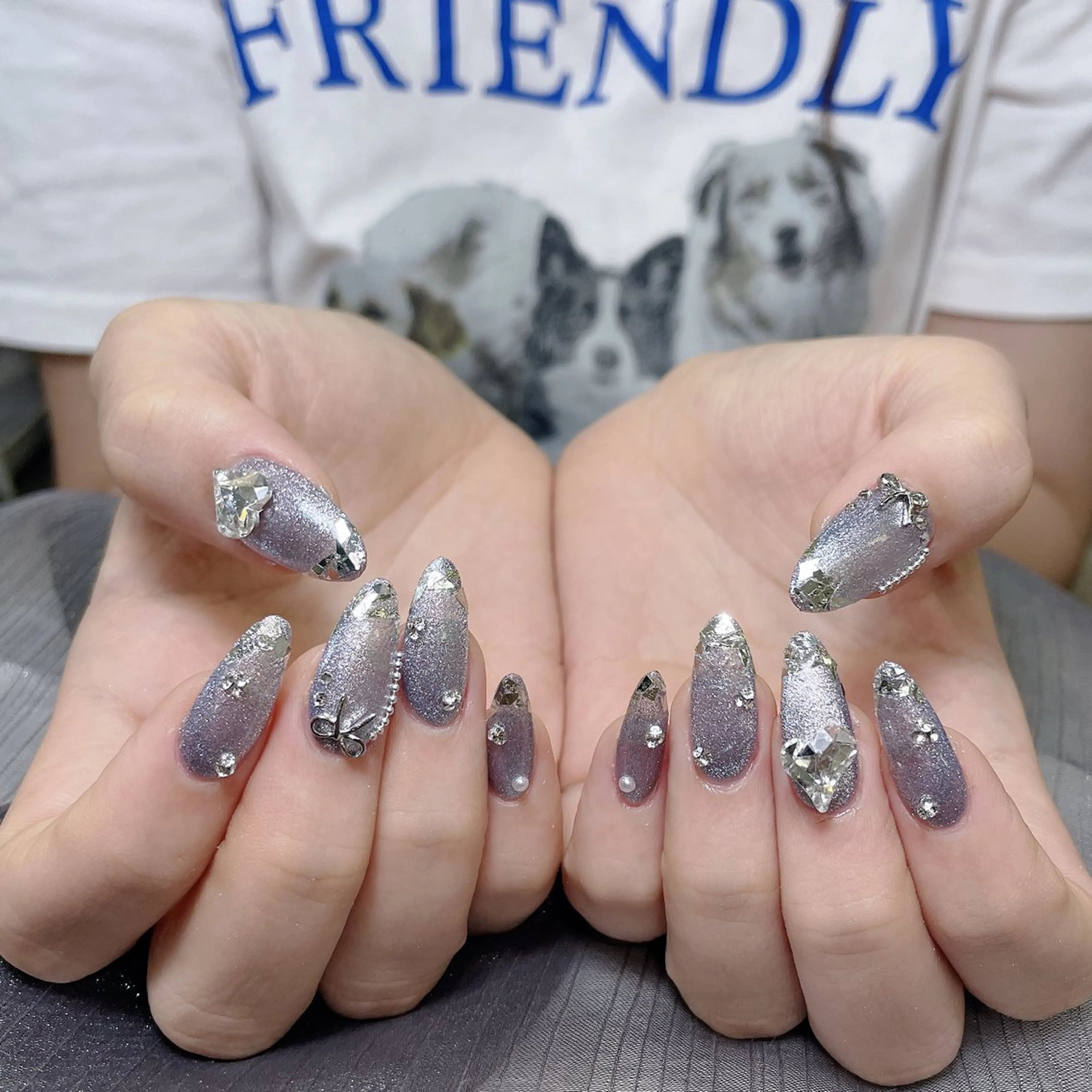 ネイル ハート 韓国ネイル 夏ネイル ワンホンネイル ハンドネイル Melody Nail所属・Melody  3D/スカルプ専門店のネイルデザイン