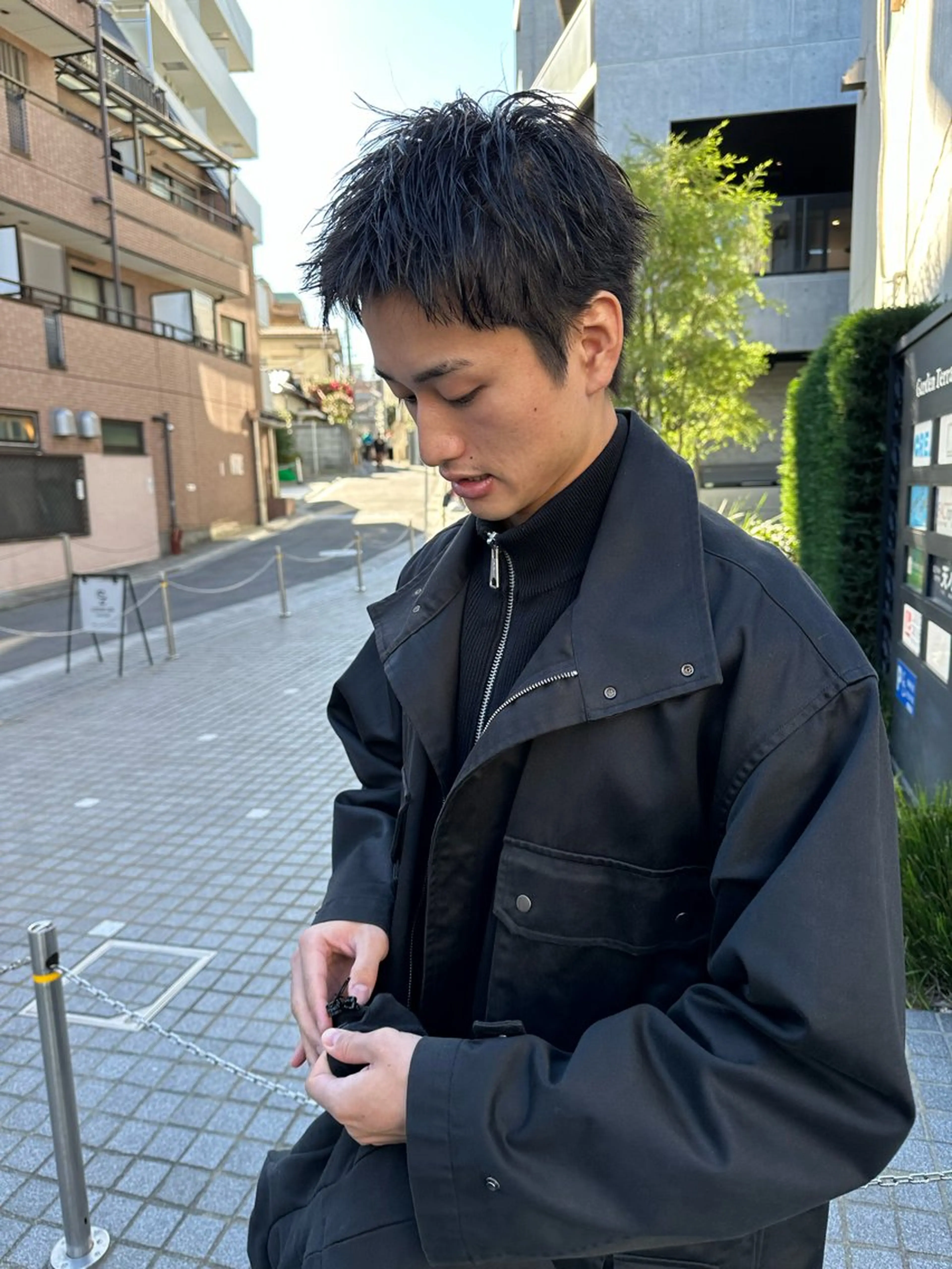ショート カラー メンズ 刈り上げ ショートヘア カット ヘアカラー トリートメント パーマ/透明感カラー /ボブ/吉田一生のヘアスタイル