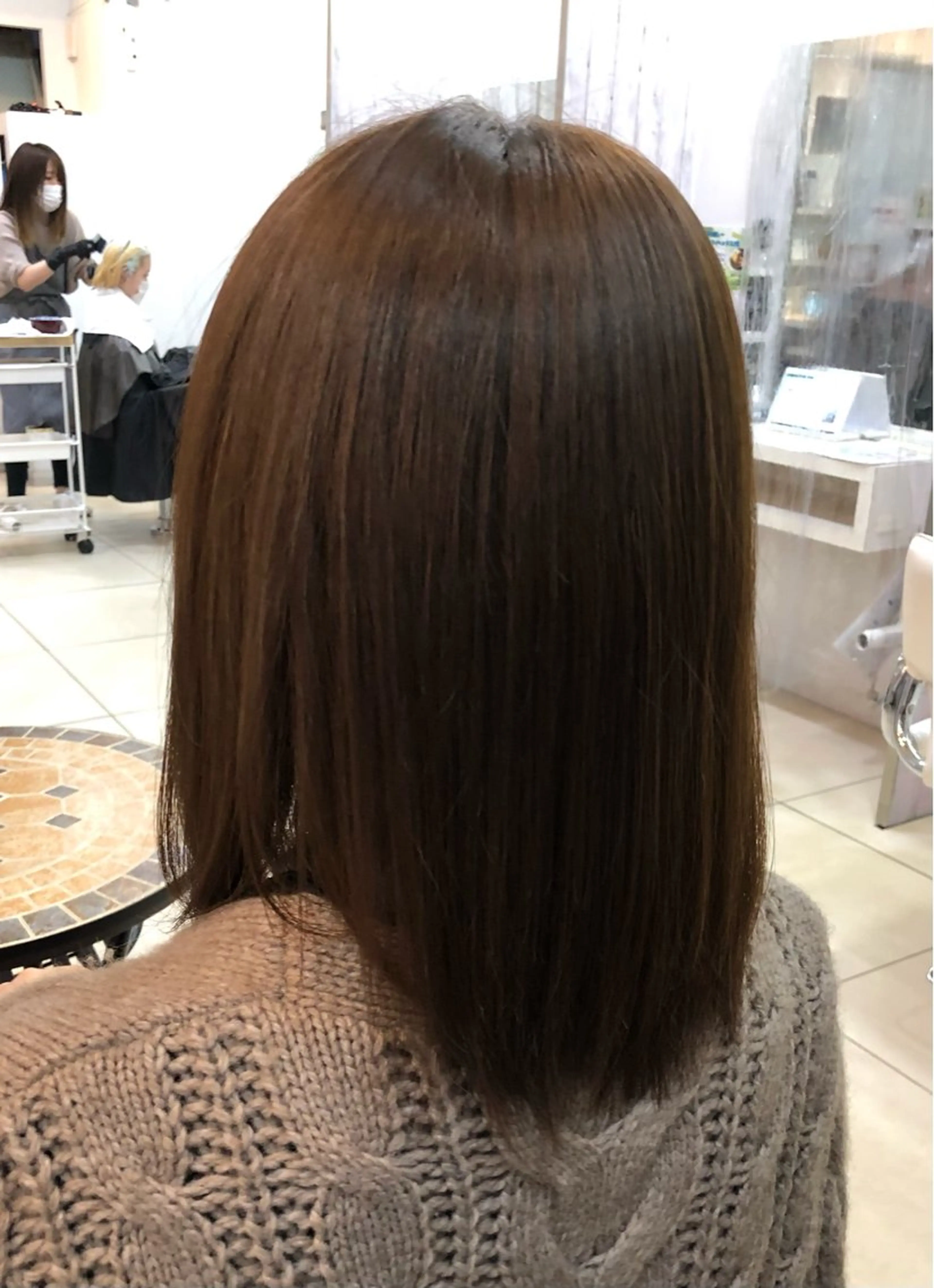 セミロング トリートメント トリートメント まとまらない髪に🌼 髪質改善｜長島 彩瑛のヘアスタイル