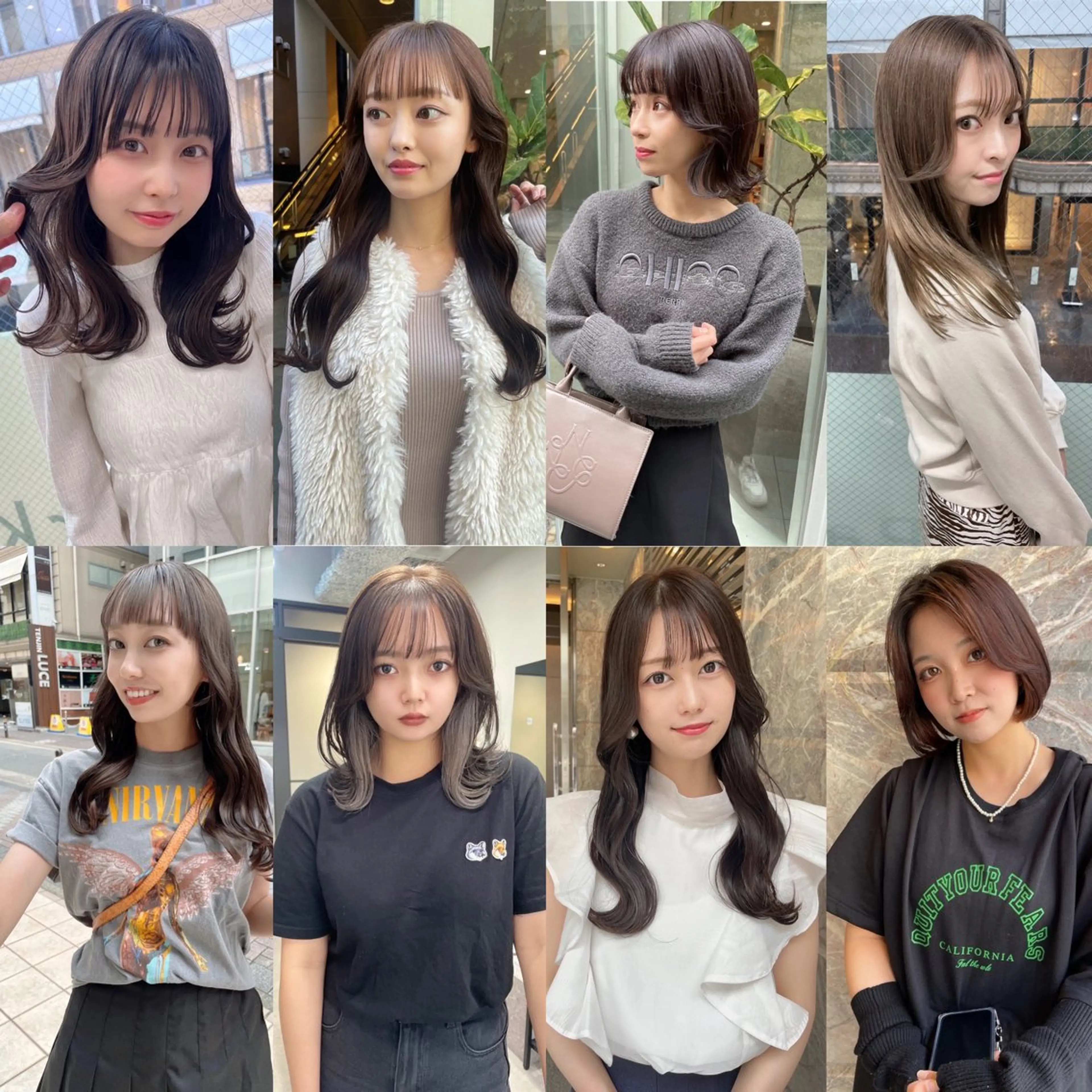 ミディアム カット ヘアカラー トリートメント 髪質改善will hairdesignのヘアスタイル