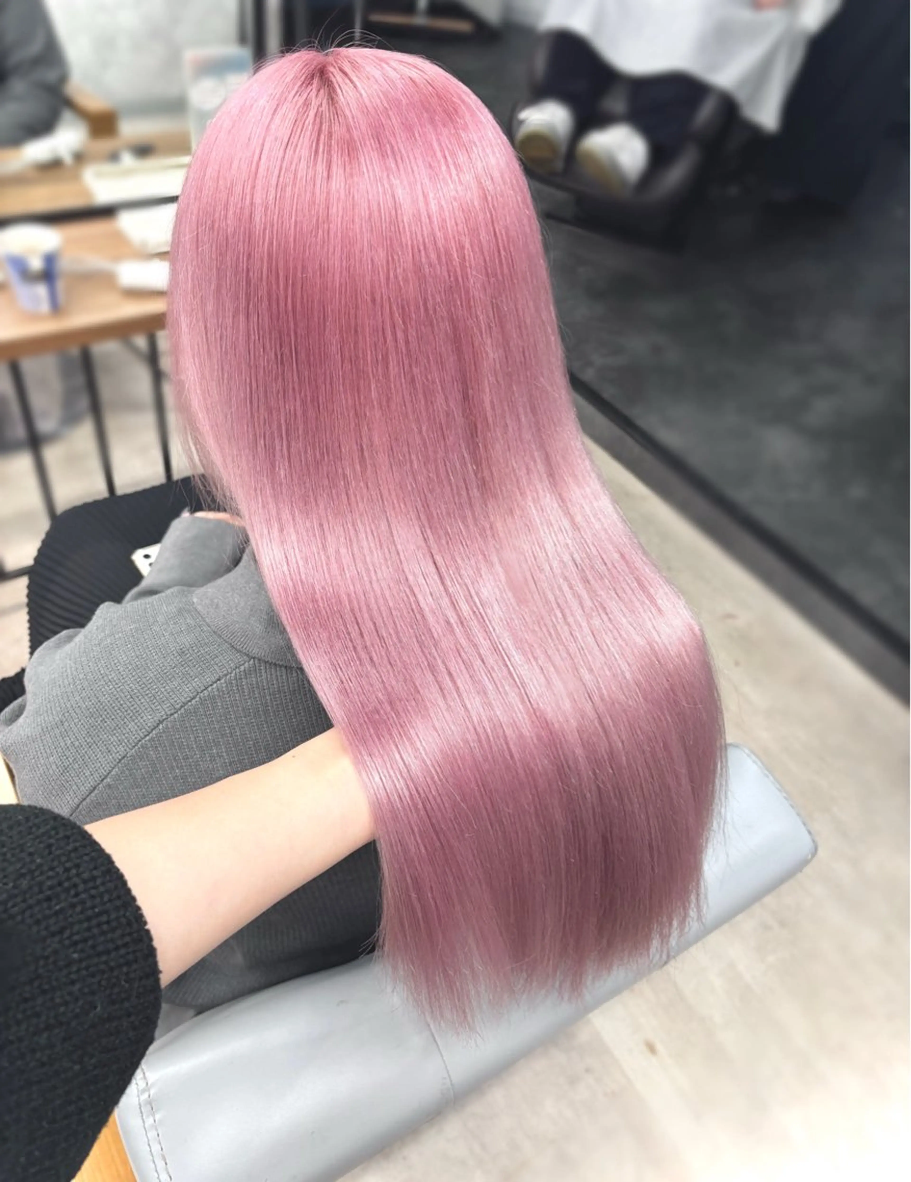 セミロング ヘアカラー トリートメント ハイトーン×エクステ 💞くるみのヘアスタイル