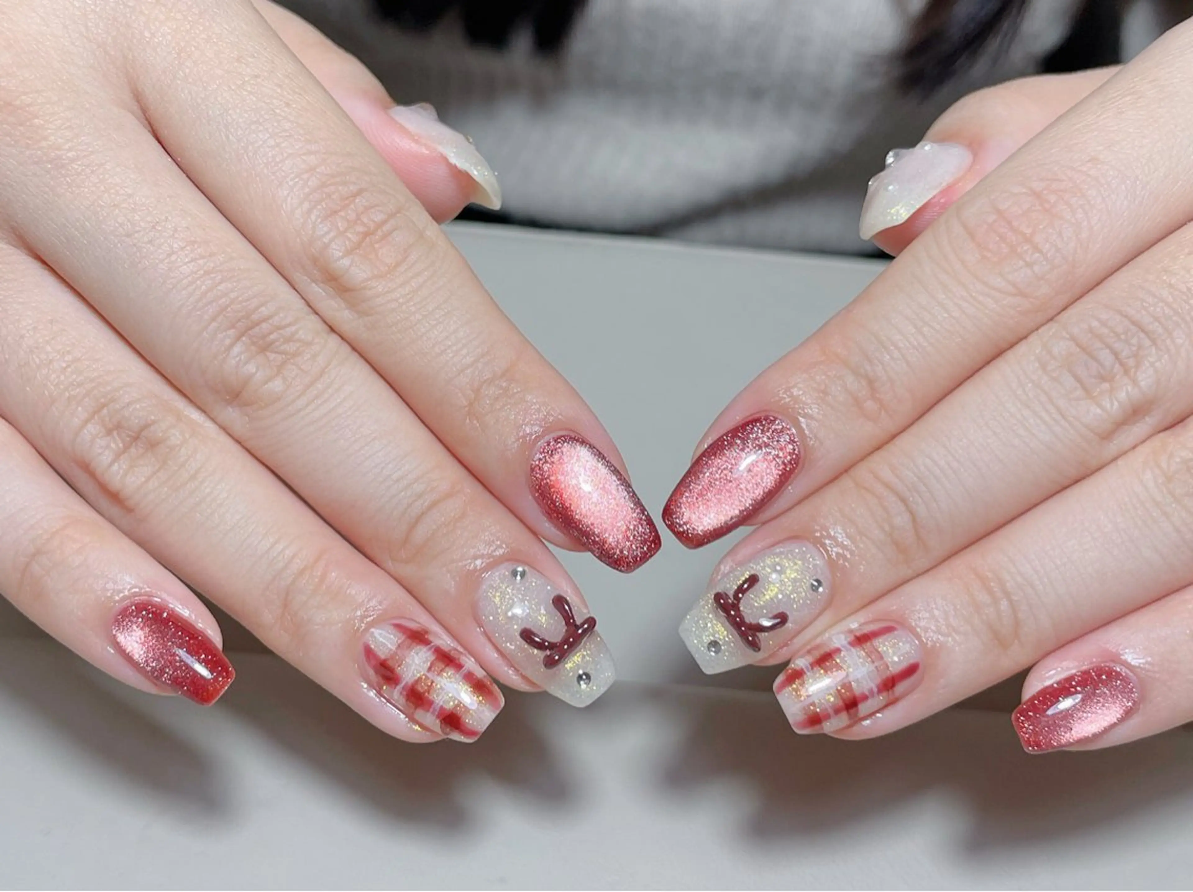 パーマ ハンドネイル ハンドケア 🍑 momo_nailのネイルデザイン