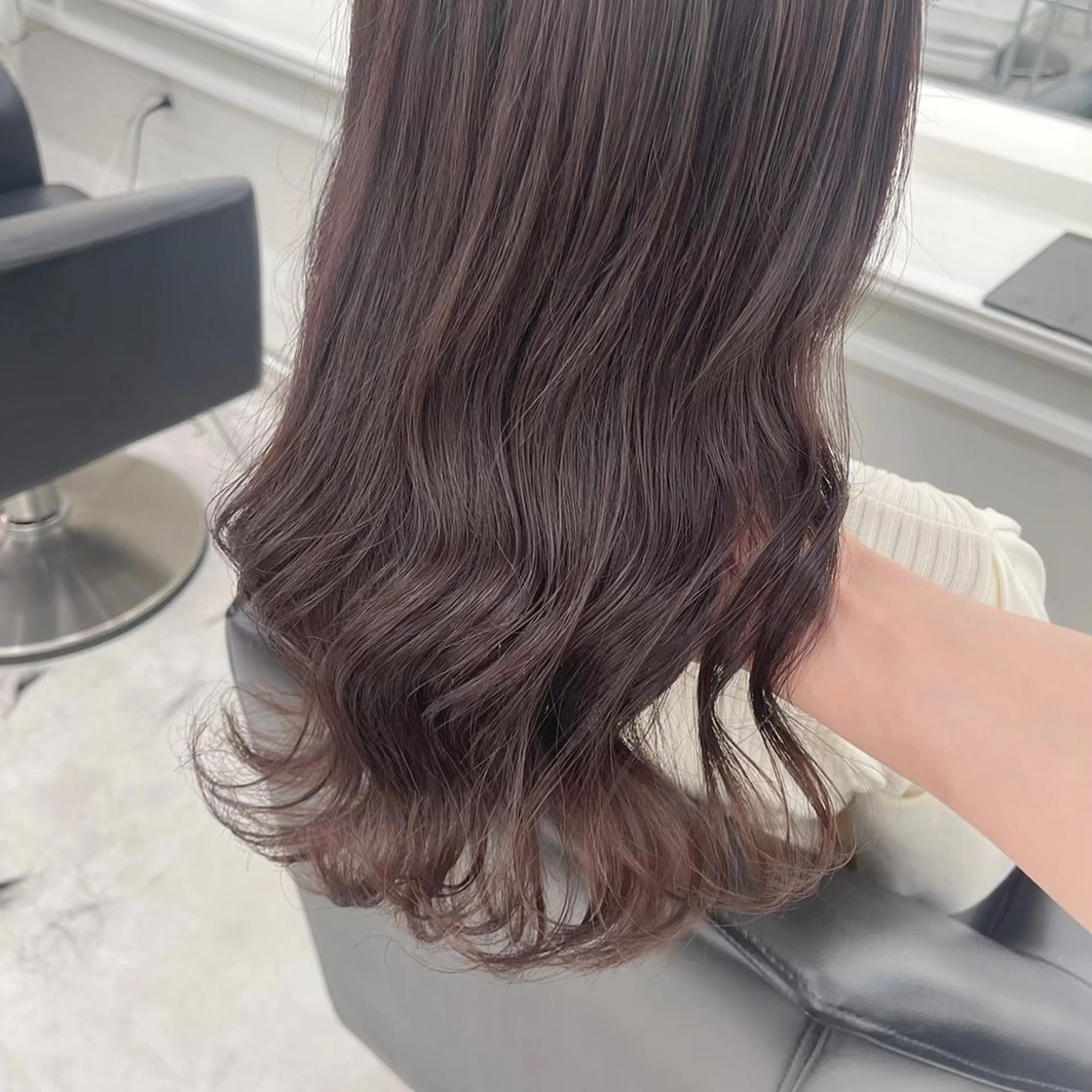 ロング カラー ブラウンカラー ラベンダーカラー ヘアカラー ParveMix￤ 出石 菜々🥂のヘアスタイル