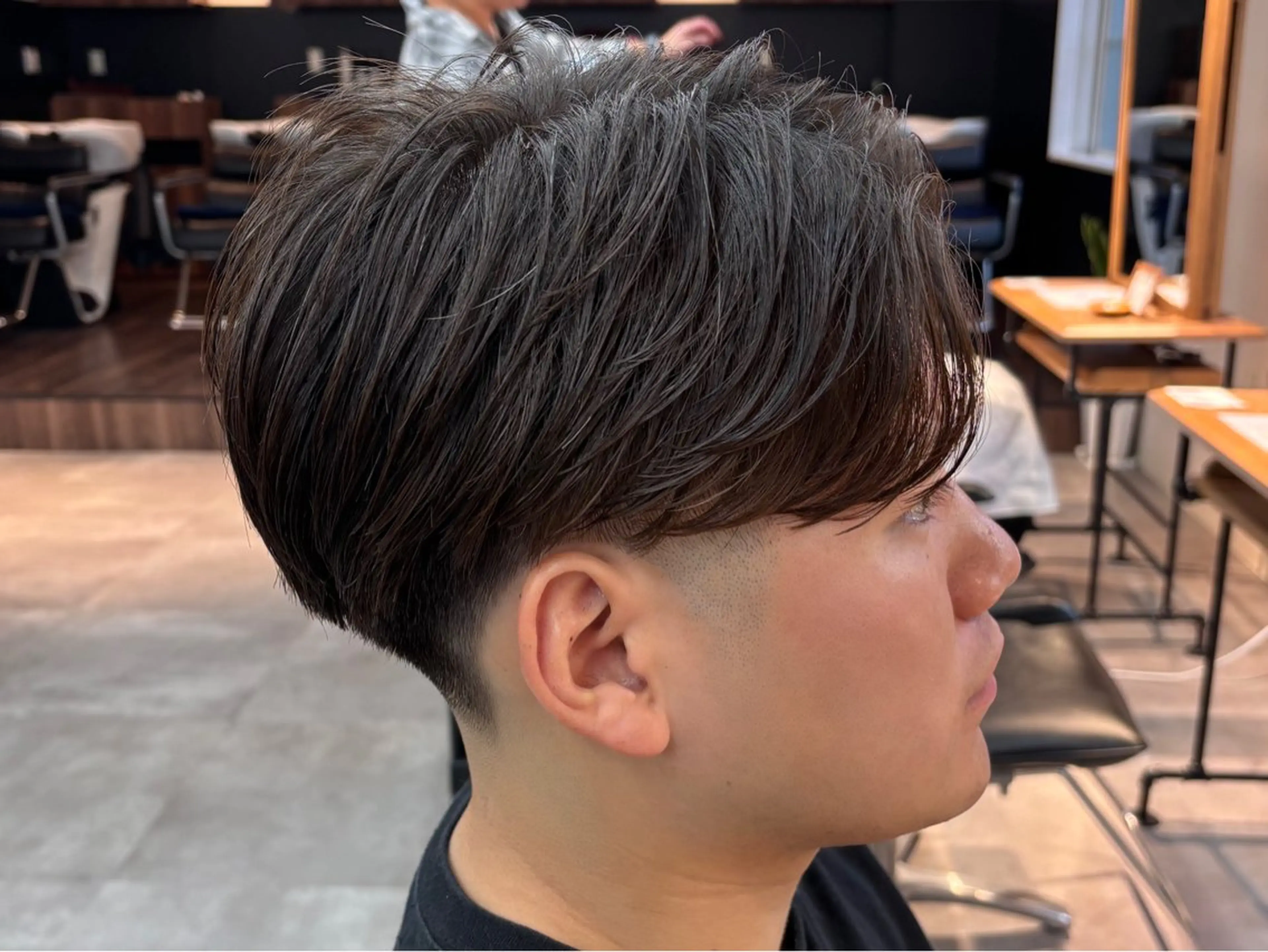 ショート パーマ メンズ フェードカット カット 【フェード/ショート /パーマ/千葉駅】のヘアスタイル