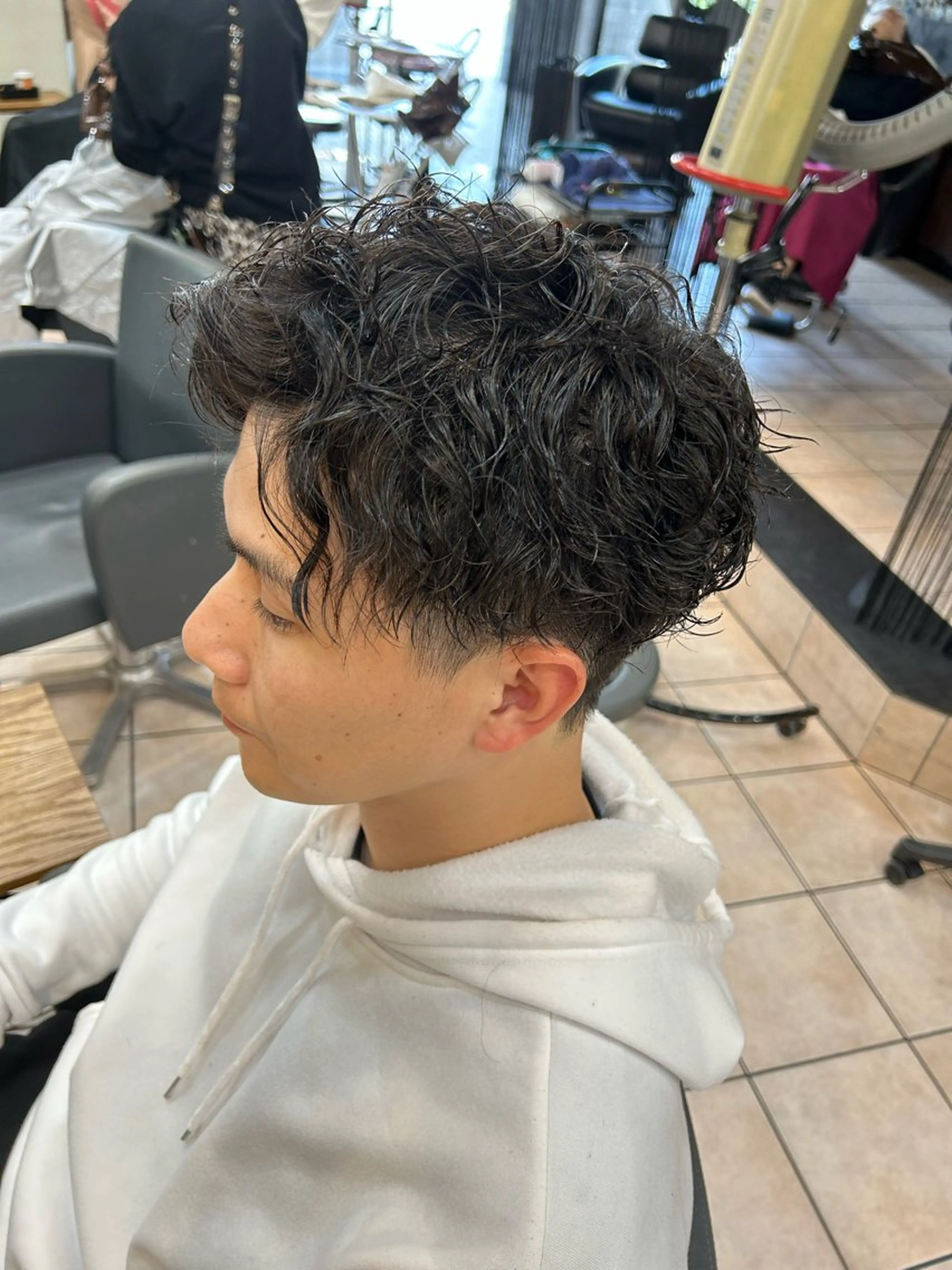 パーマ メンズ 大阪/梅田/シャドウ パーマ/ノボリユウタのヘアスタイル