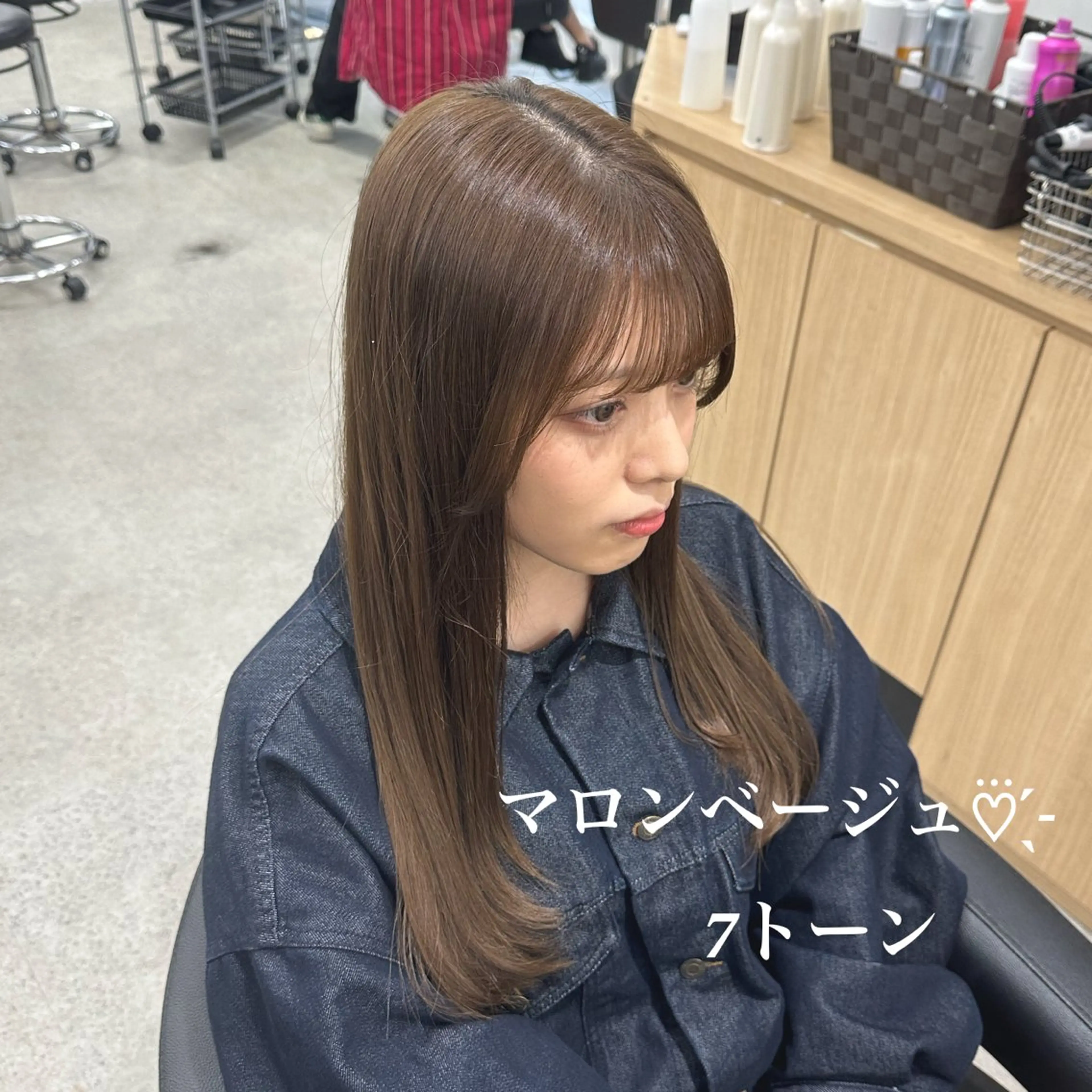 ロング カラー ロング カット ヘアカラー トリートメント ヘッドスパ ヘアセット NAMI🤎ブラウン &ミルクティー🤍のヘアスタイル