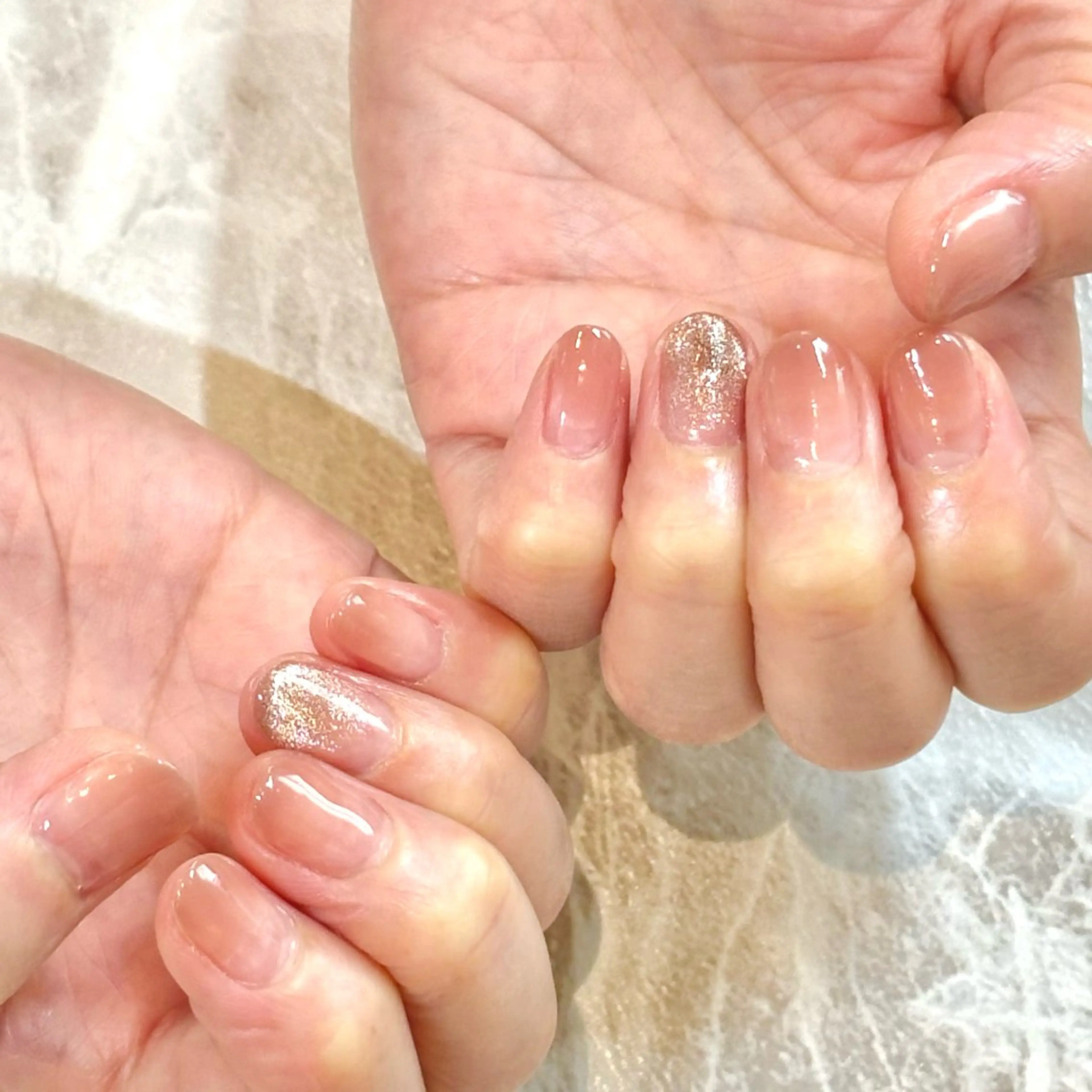 ネイル ピンク ピンクベージュ SEPT NAIL こばやしのネイルデザイン