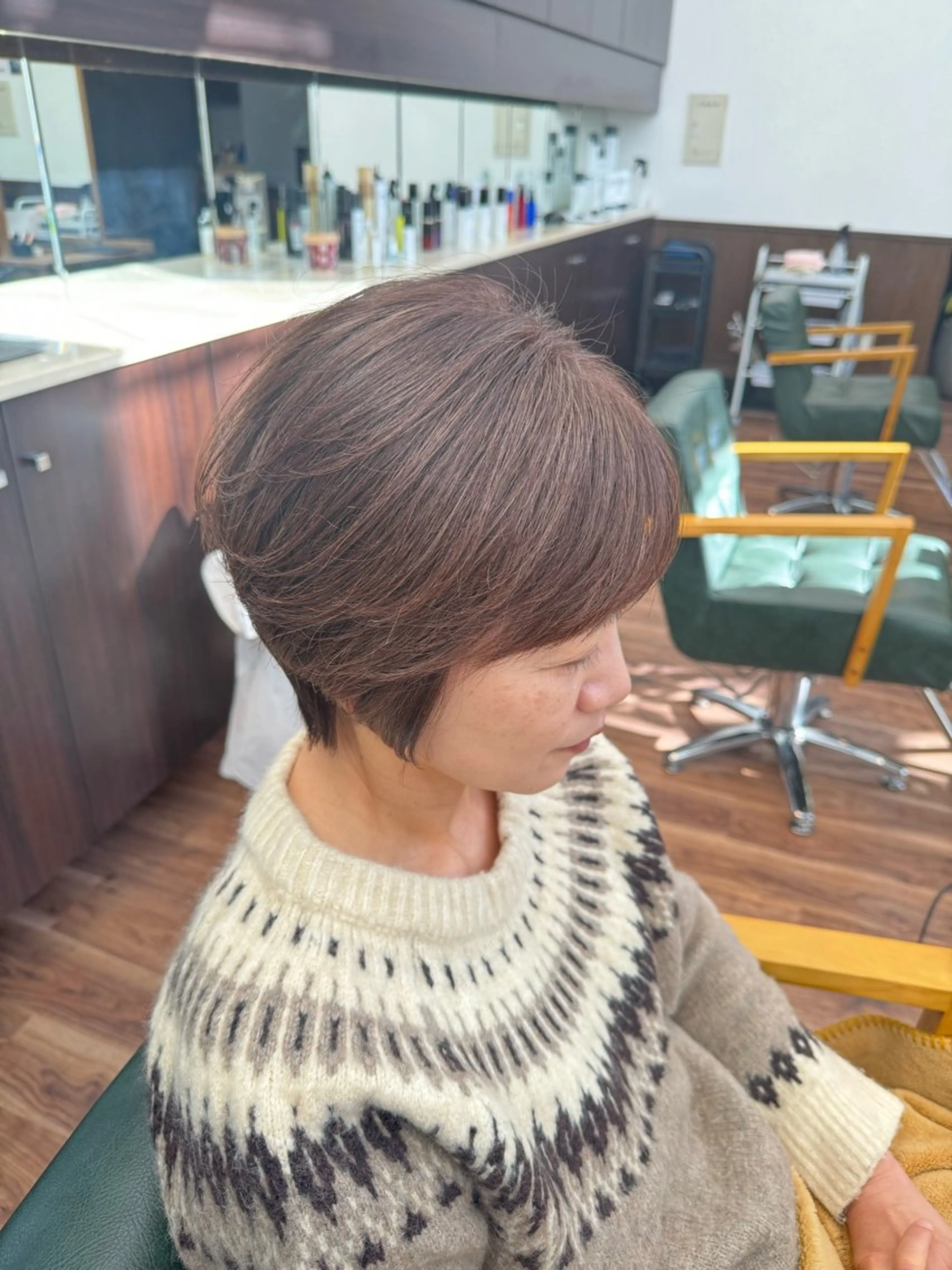 ショート カラー ショートボブ ボブ レイヤーカット ショートヘア ヘアカラー 長屋 裕也のヘアスタイル