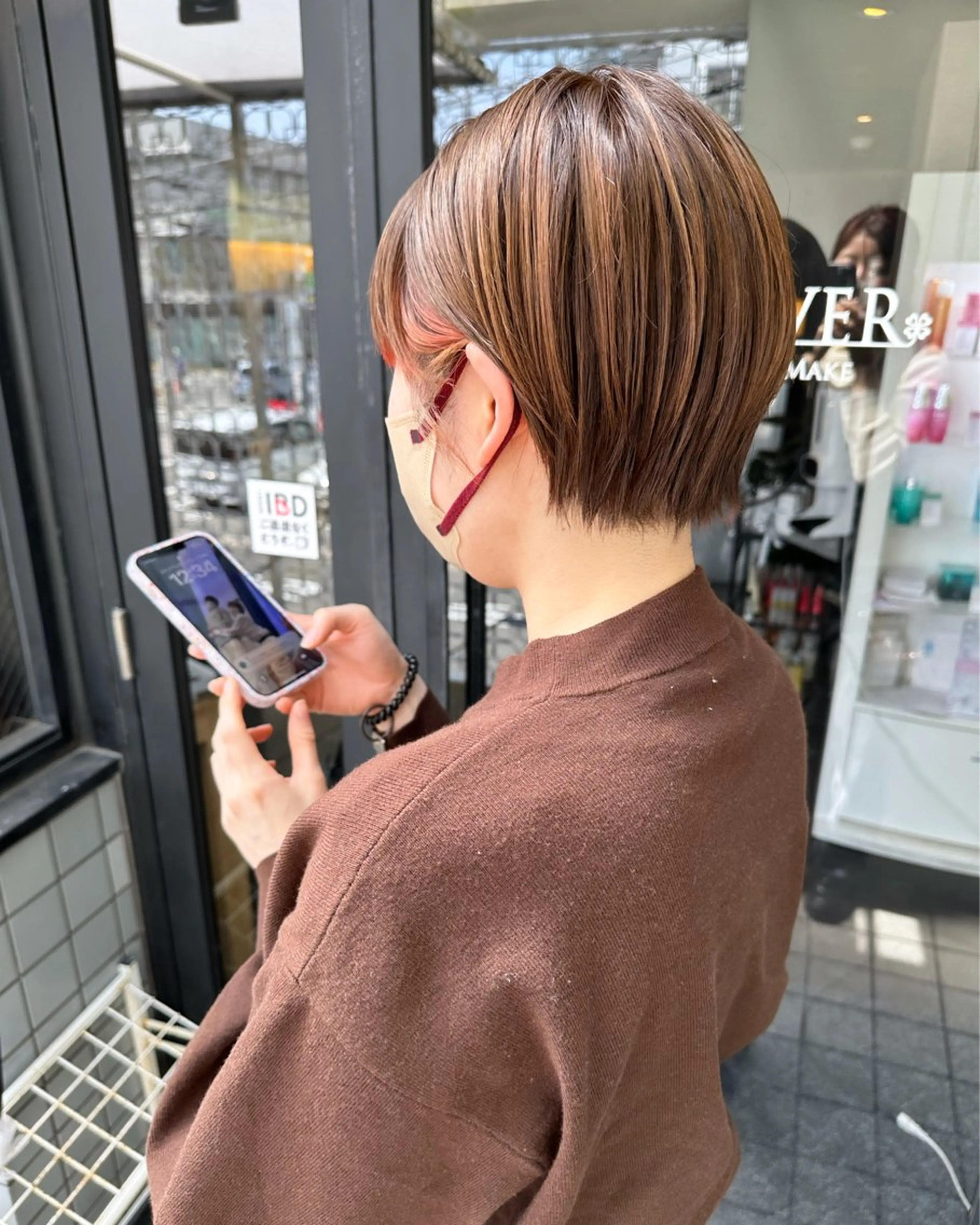 ショート カラー カット ヘアカラー トリートメント SAKURA🌸 レイヤー/グレージュのヘアスタイル
