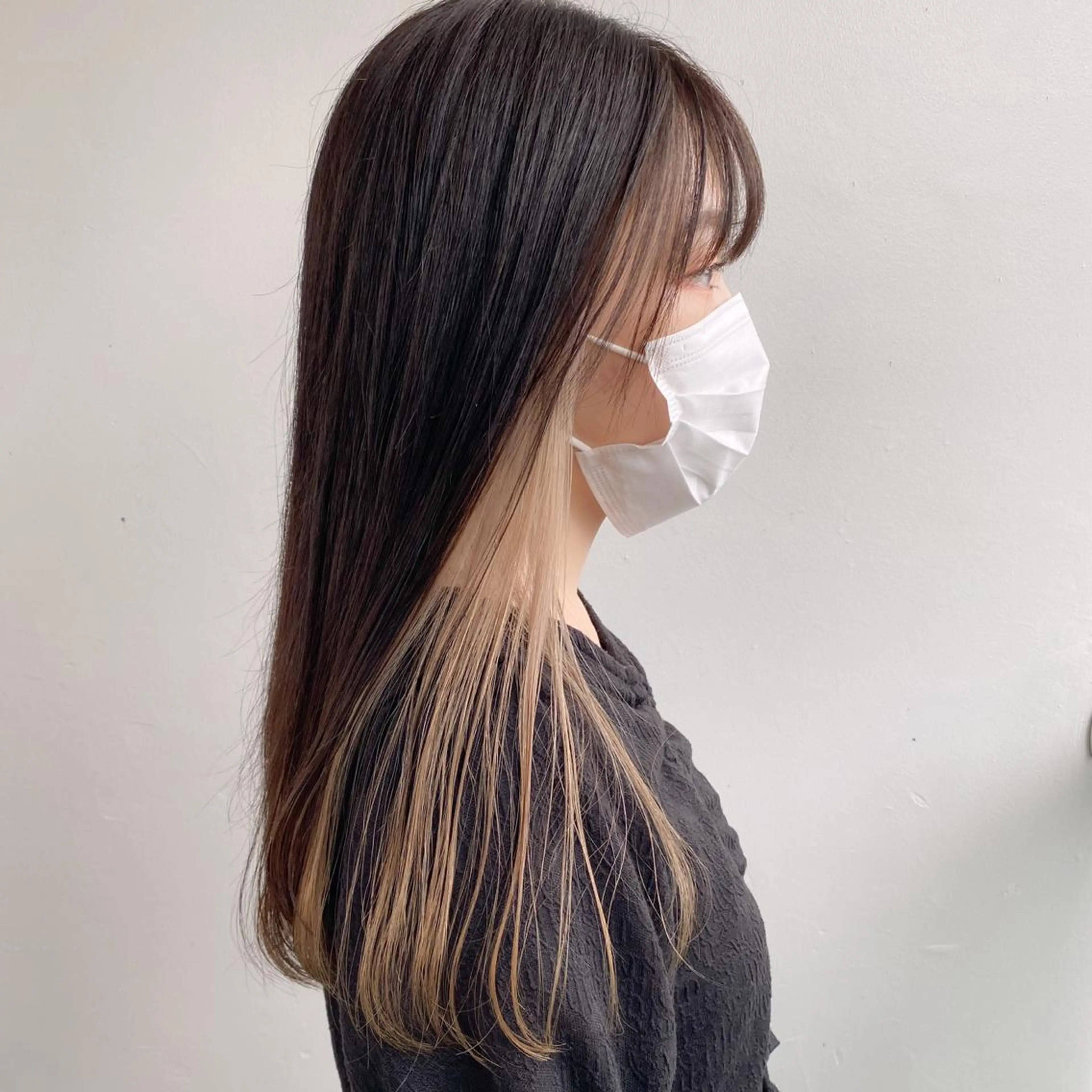 ミディアム カラー カット パーマ 中屋恵美🎨 Designカラーのヘアスタイル