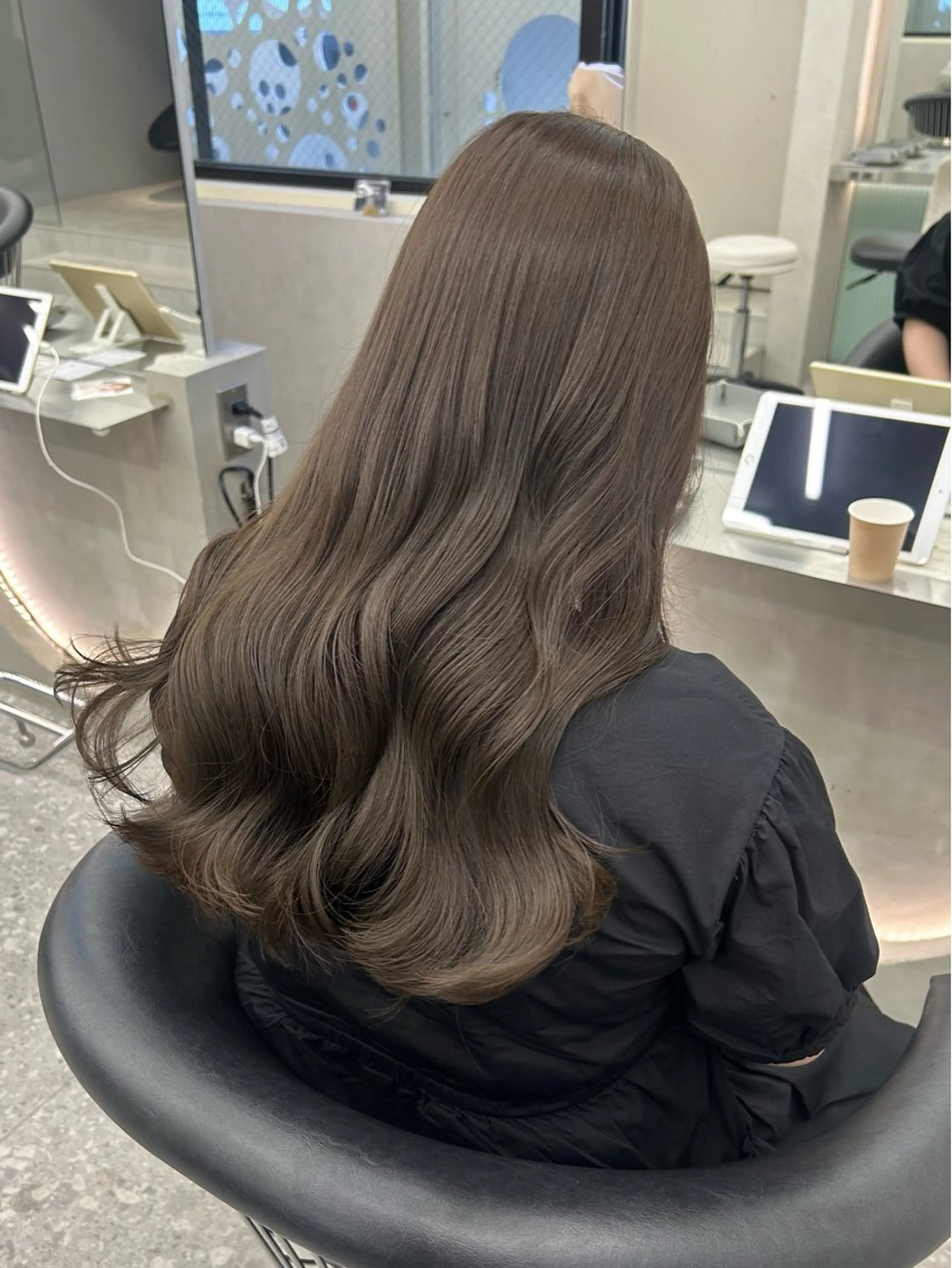 ミディアム カラー ヘアアレンジ カット ヘアカラー トリートメント ベージュ🎀 ふみかのヘアスタイル