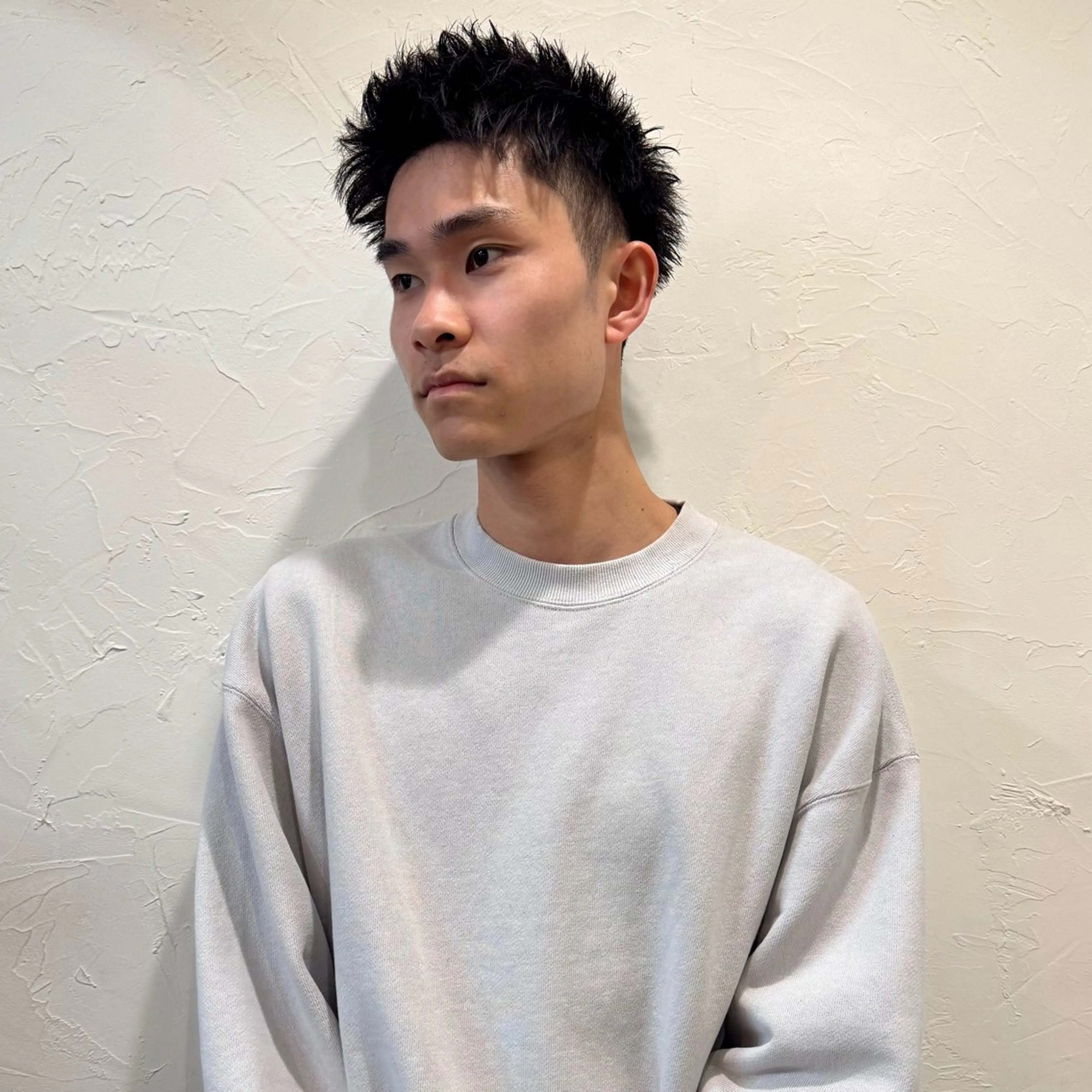 ショート メンズ アップバング メンズ就活ヘア メンズパーマ メンズショート スパイキーショート カット ヘアセット 【池袋/スパイキー ショート】ⓝⓘⓜⓤのヘアスタイル