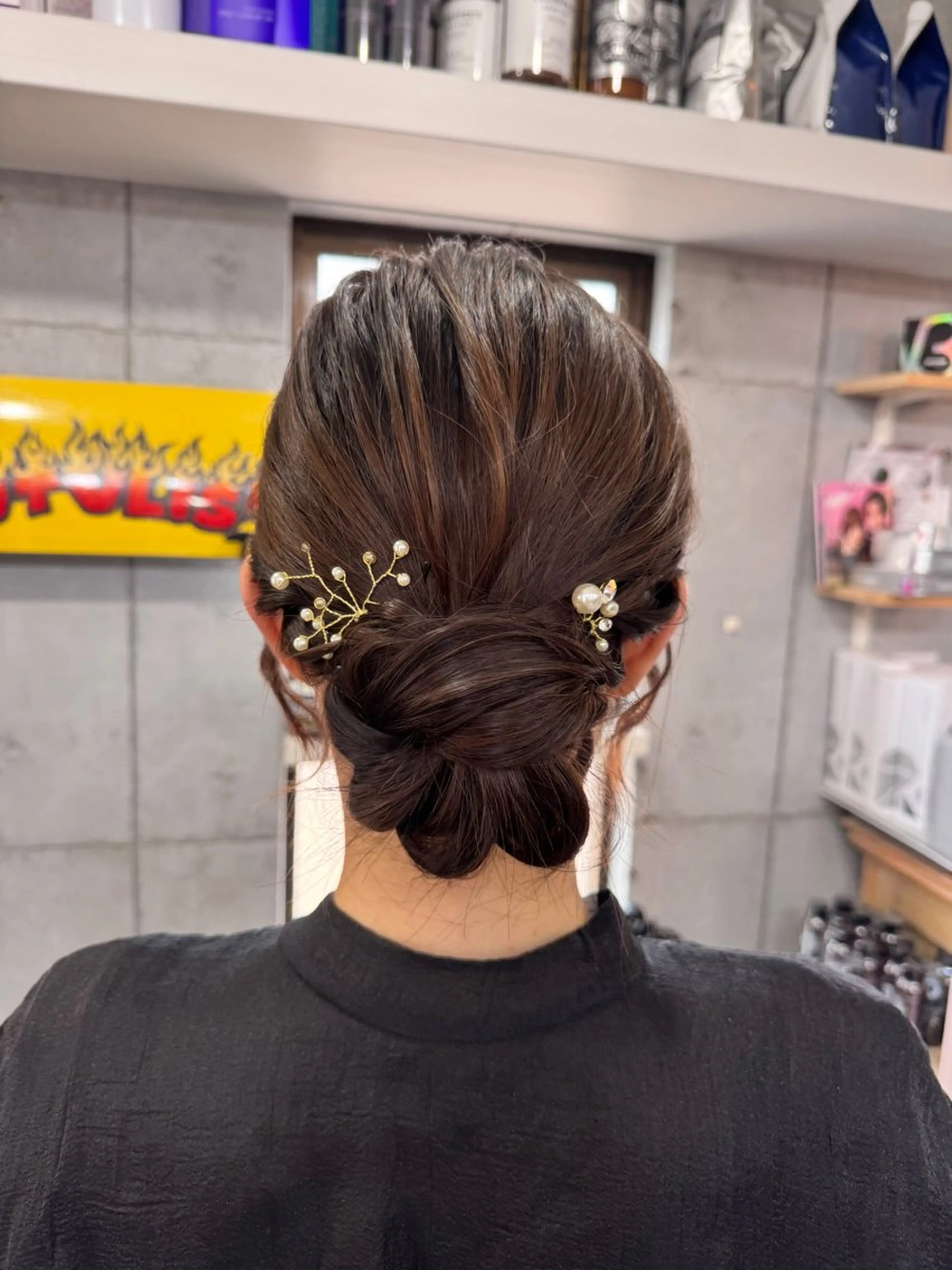 セミロング ヘアアレンジ ヘアセット 石井 綺乃のヘアスタイル