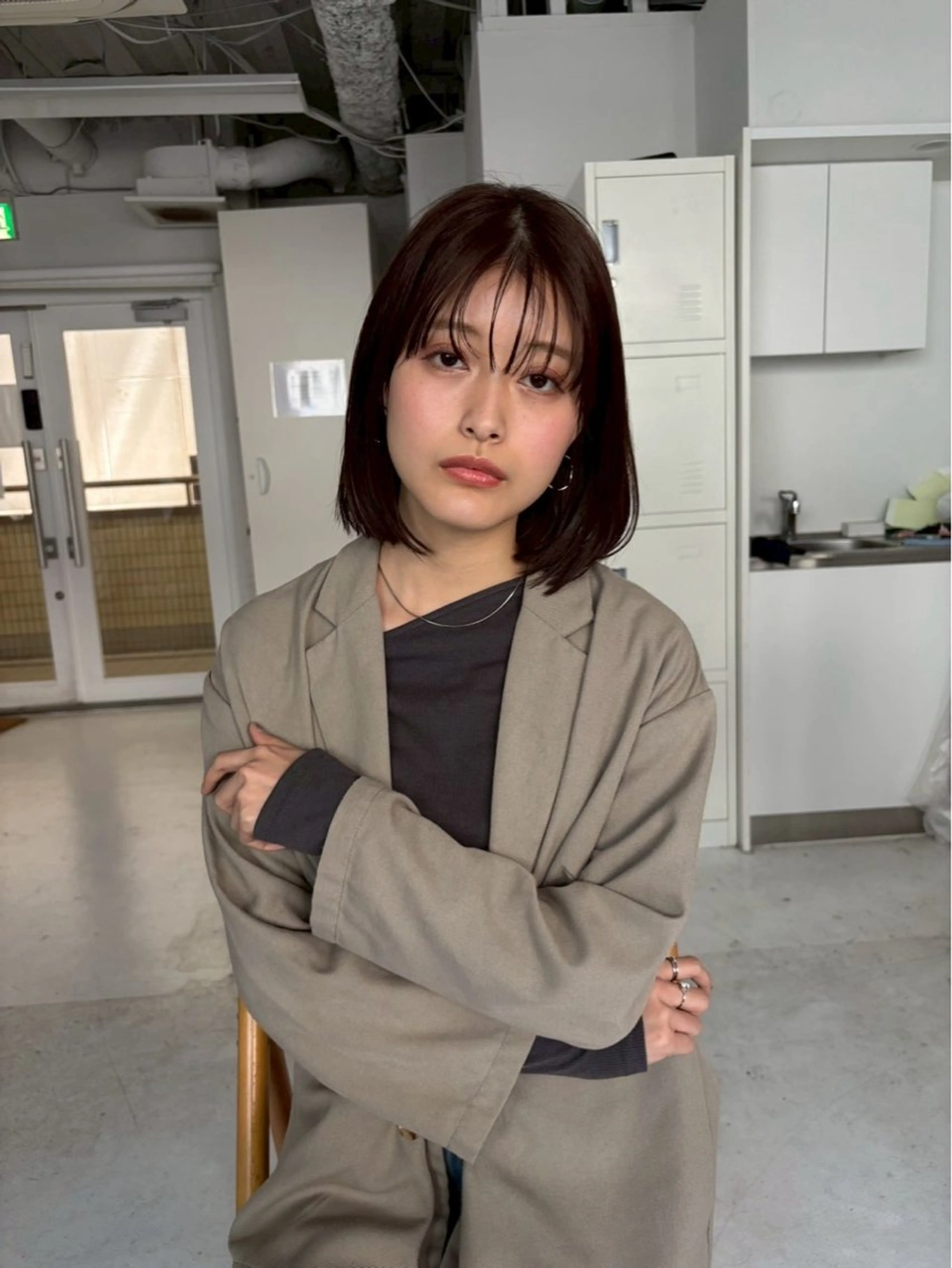 ショート カット ヘアカラー トリートメント REIKA/レイヤー /ボブ/透明感カラーのヘアスタイル