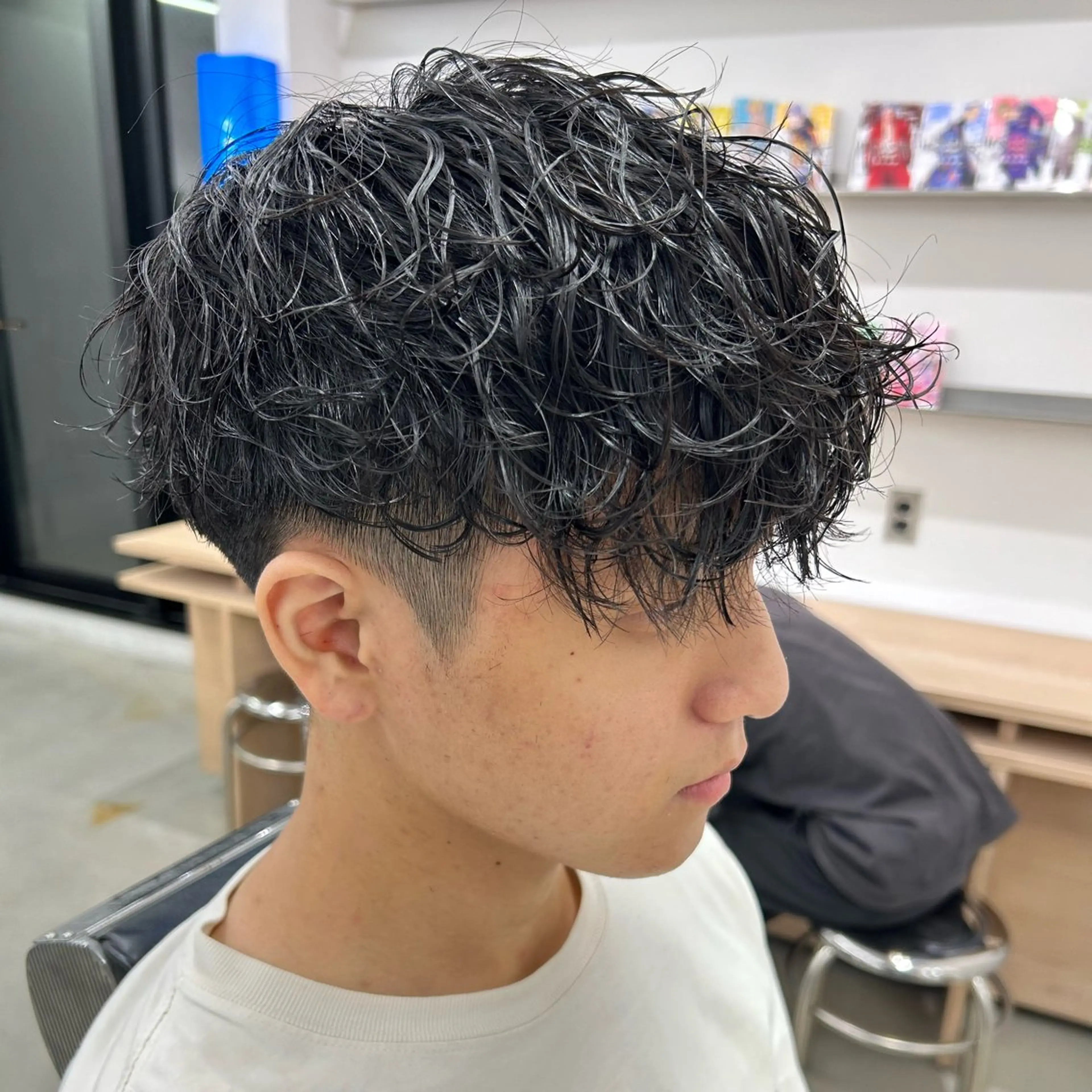 パーマ メンズ カット パーマ 安達 脩人のヘアスタイル