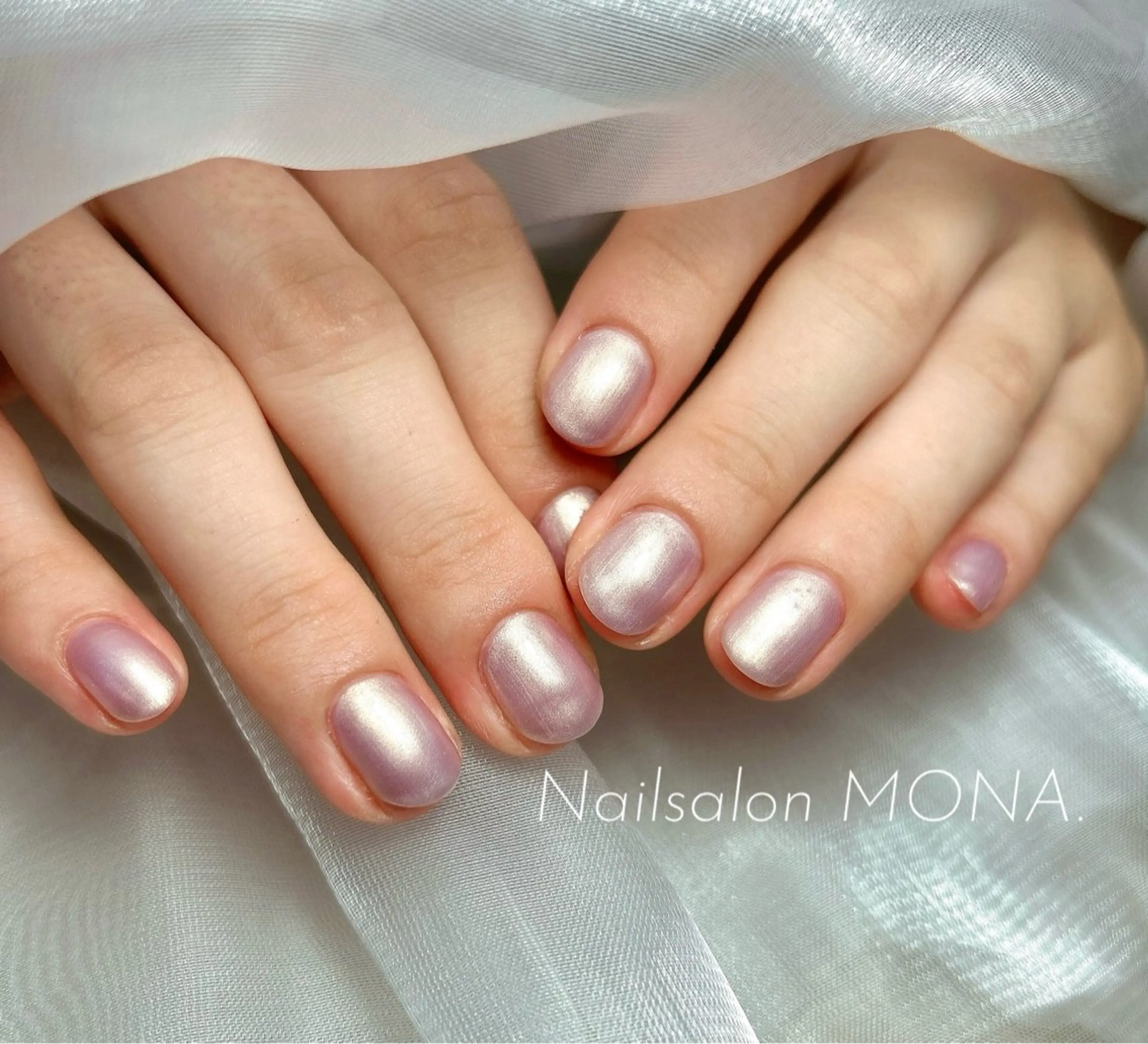 ネイル ワンカラーネイル パープル シンプルネイル ハンドネイル Nailsalon MONA.のネイルデザイン
