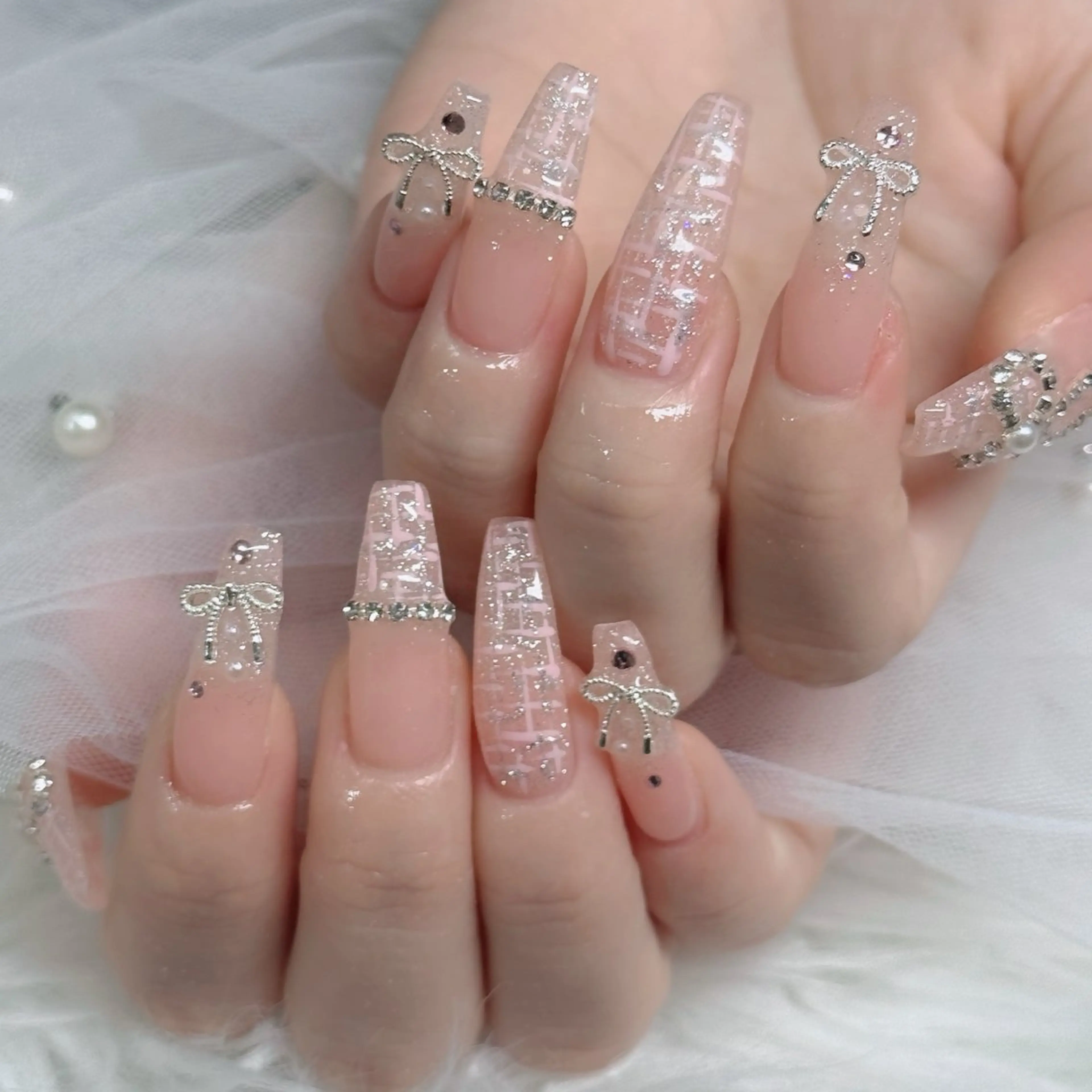 ネイル フットネイル フレンチネイル グラデーション 韓国ネイル ロングネイル ハンドネイル Hani Nail Salonのネイルデザイン