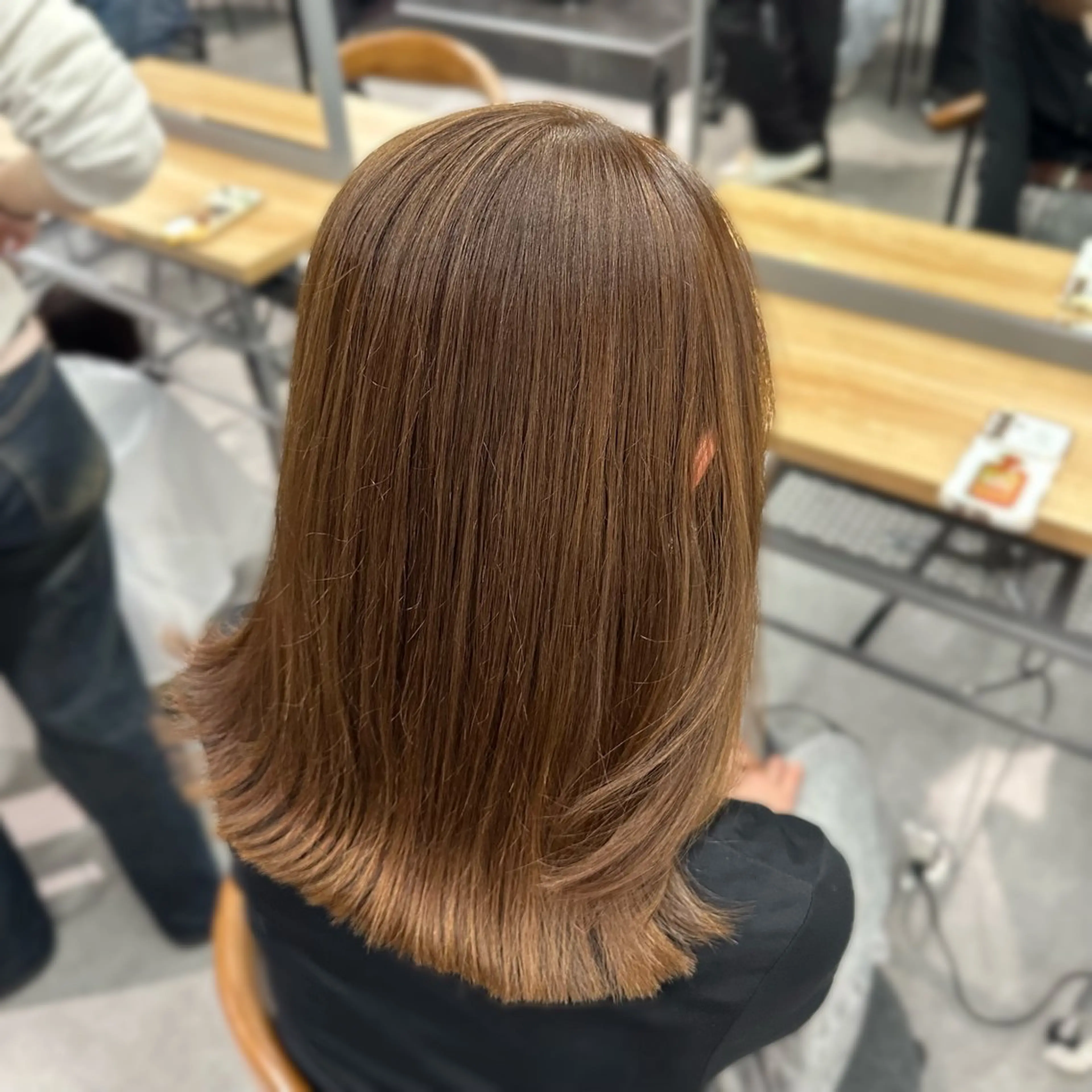 ミディアム カラー カット ヘアカラー みわ ゆいなのヘアスタイル