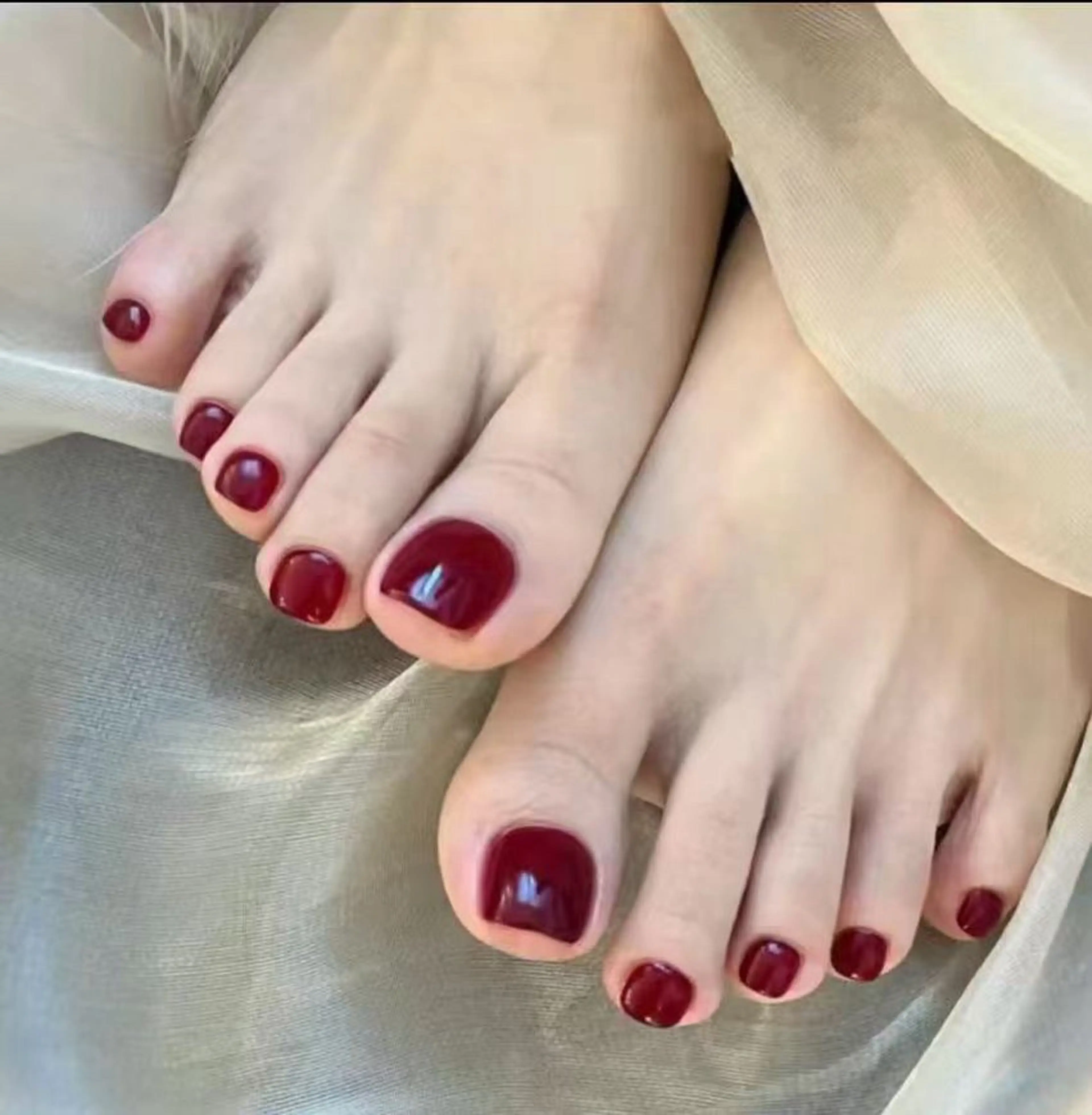 フットネイルワンカラーorラメ　オフ込みの写真
