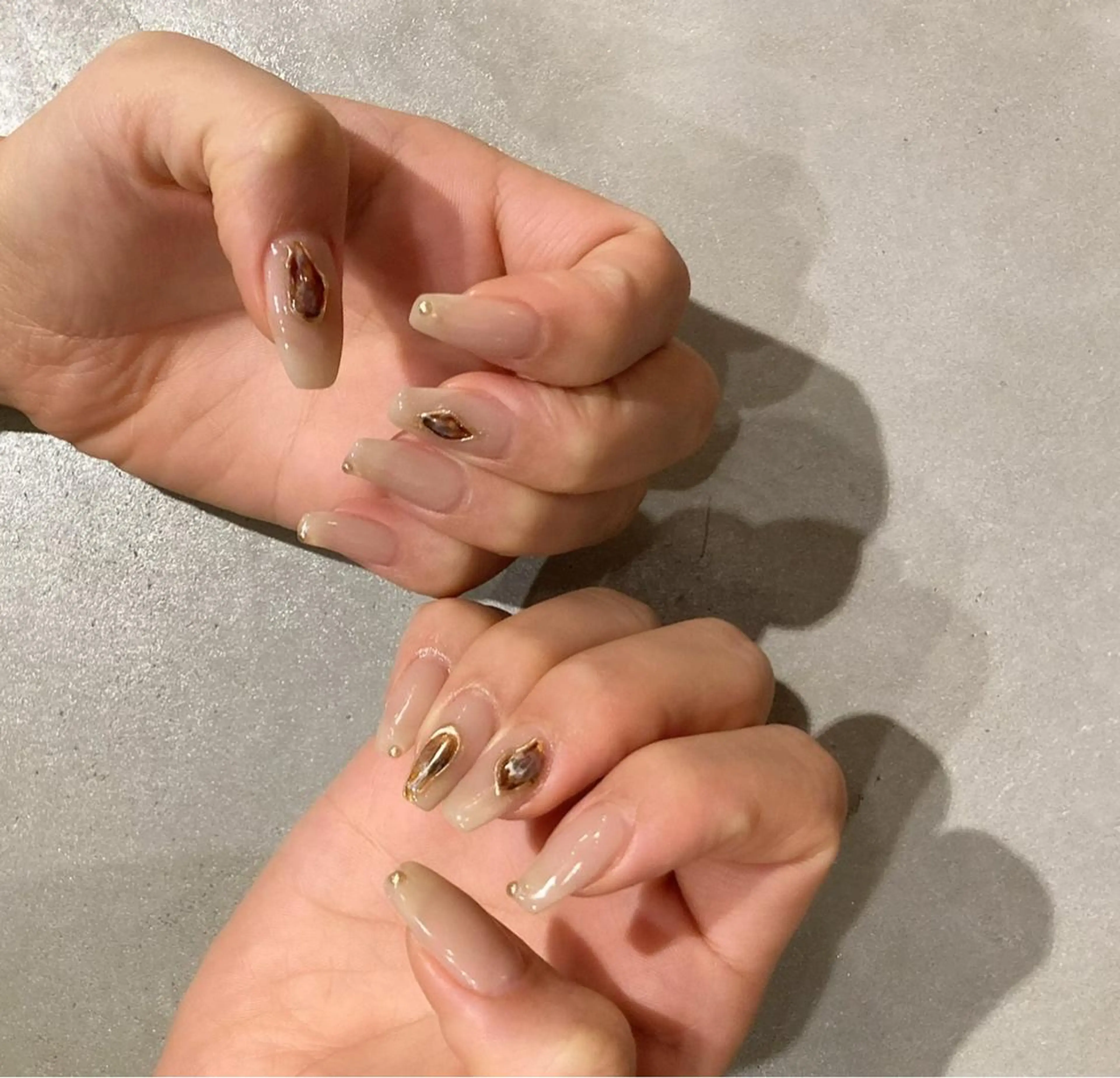 ネイル アートネイル 長さ出し ジェルネイル マットネイル ミラーネイル ハンドネイル nail salon Soeurのネイルデザイン