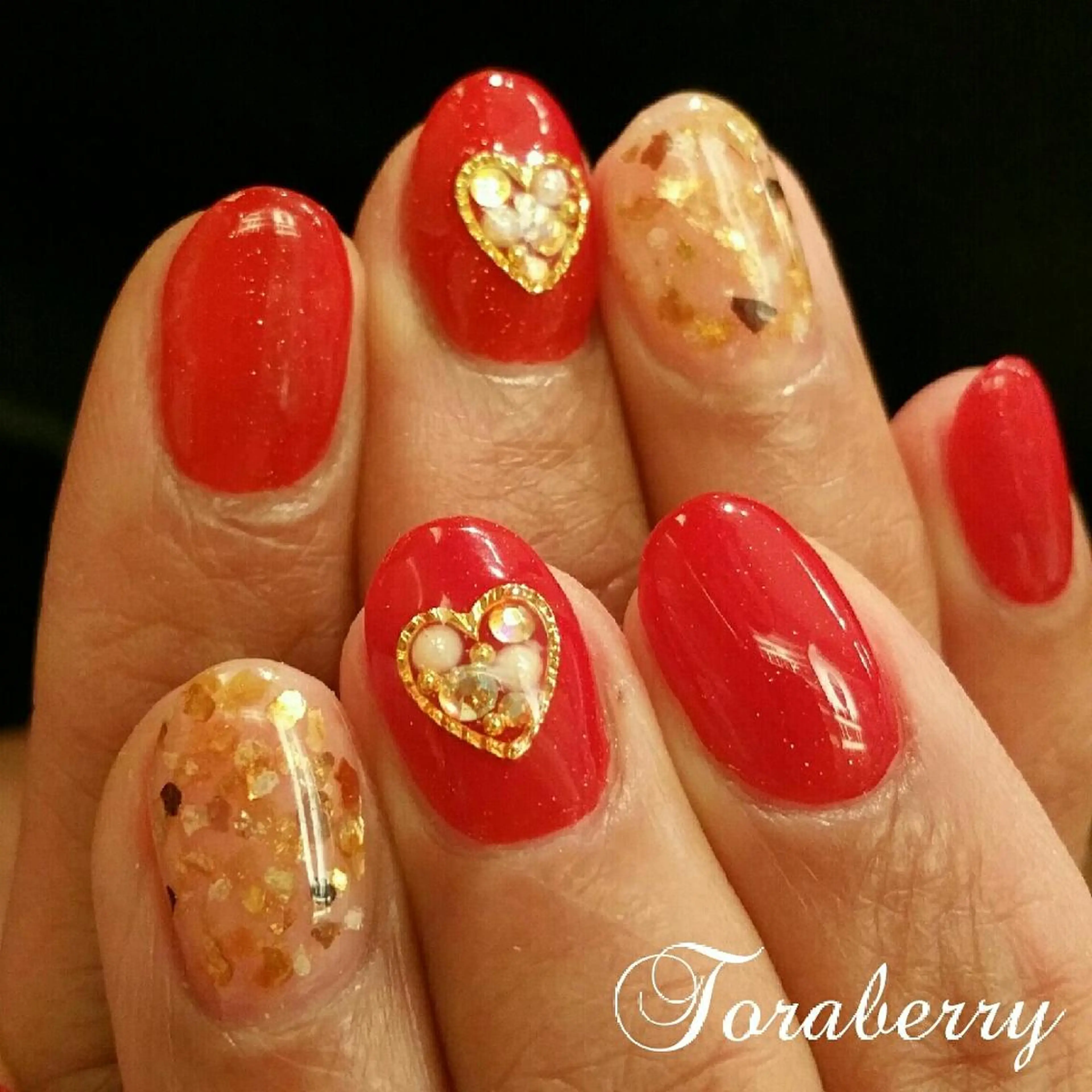 ネイル ハート ネイリスト なつみのネイルデザイン