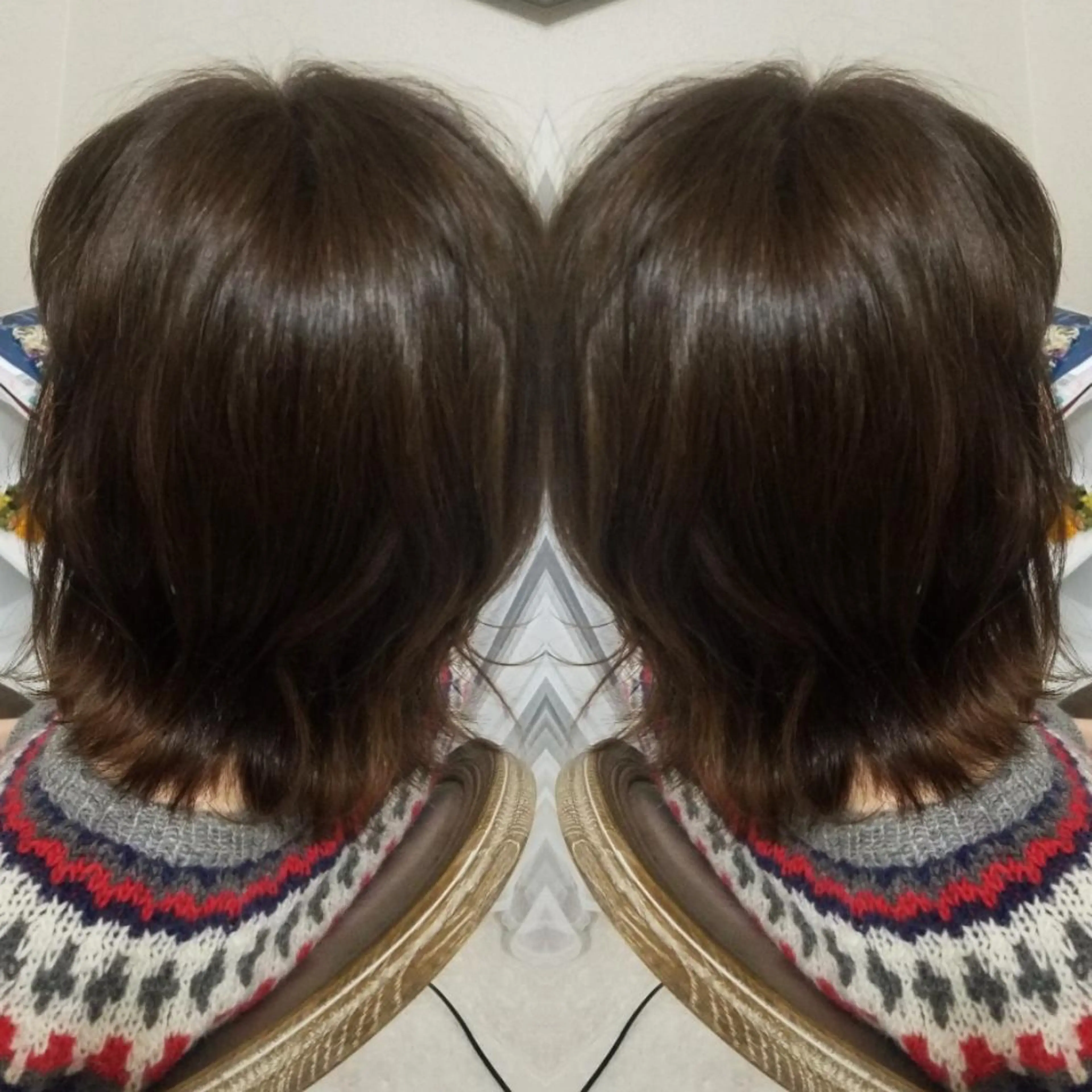 ミディアム カラー ヘアアレンジ ベージュカラー ハイライトカラー ハイライト See by merのマツエク・マツパデザイン