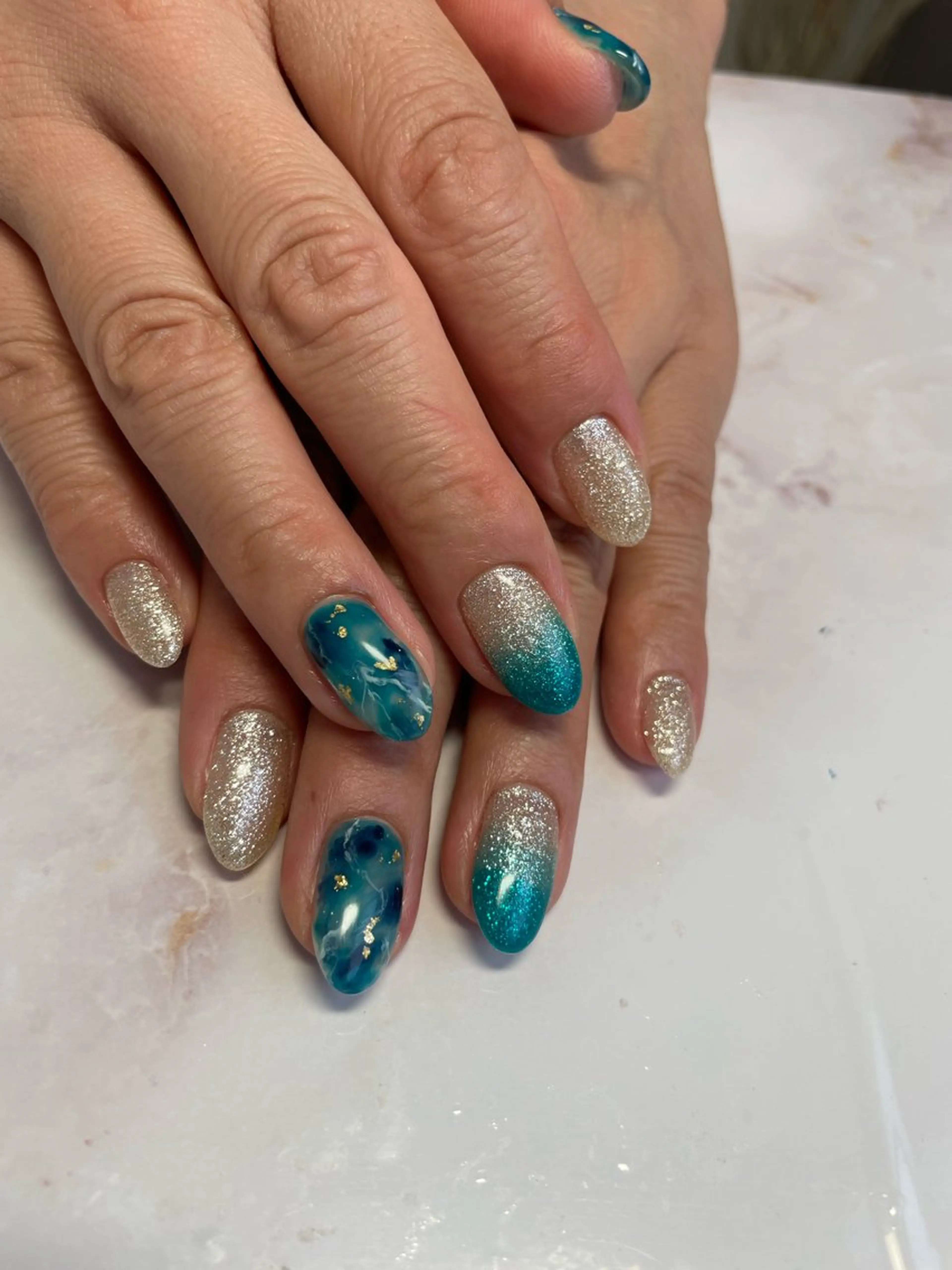ネイル 大理石ネイル(マーブル) ハンドネイル nail ayacaのネイルデザイン