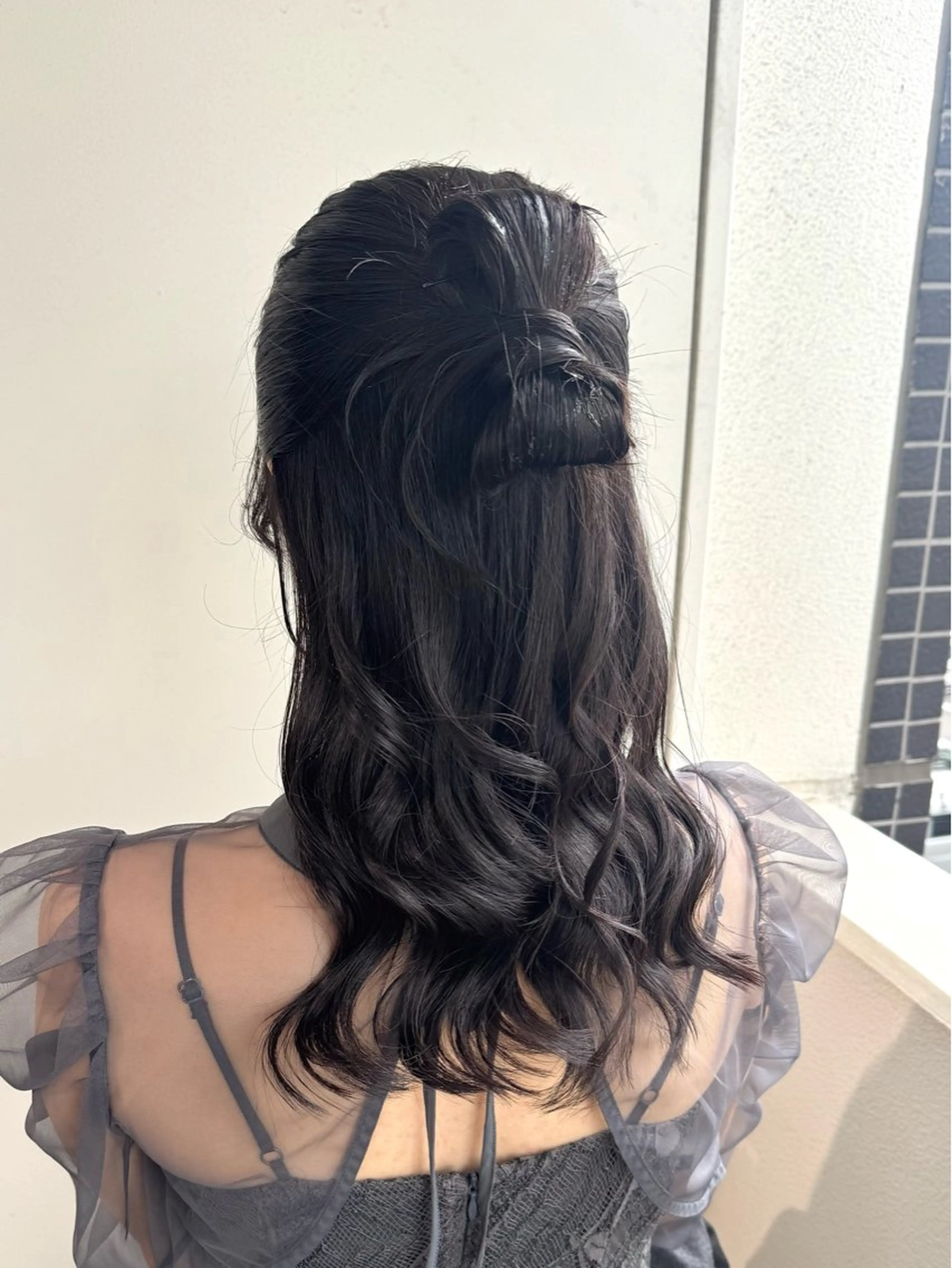 ヘアアレンジ ヘアセット 縮毛矯正/ブラウン 暖色カラー/ひふみのヘアスタイル