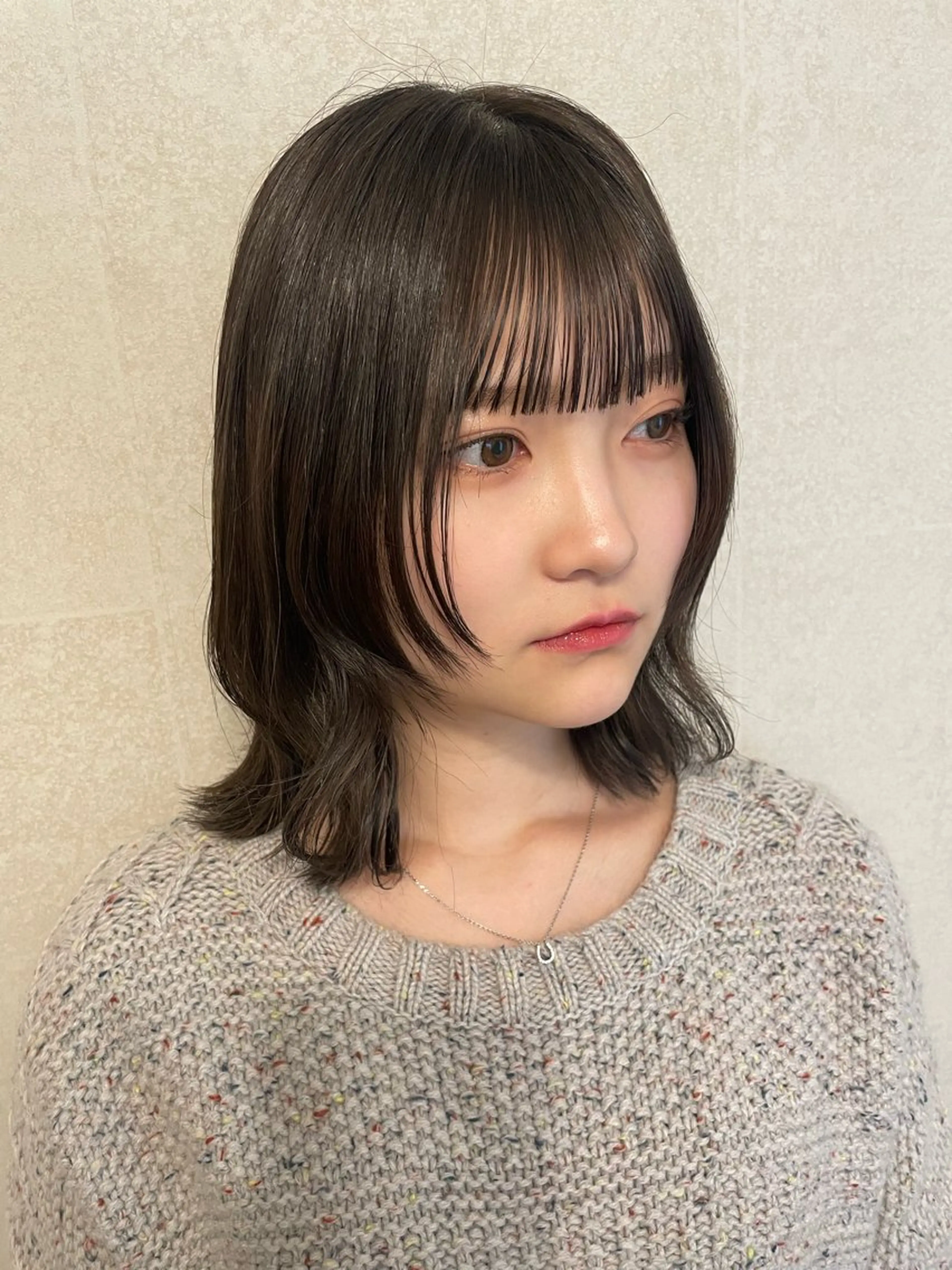 ミディアム カラー アッシュ ベージュカラー ユウナ🎀レイヤー/ 暖色カラーのヘアスタイル