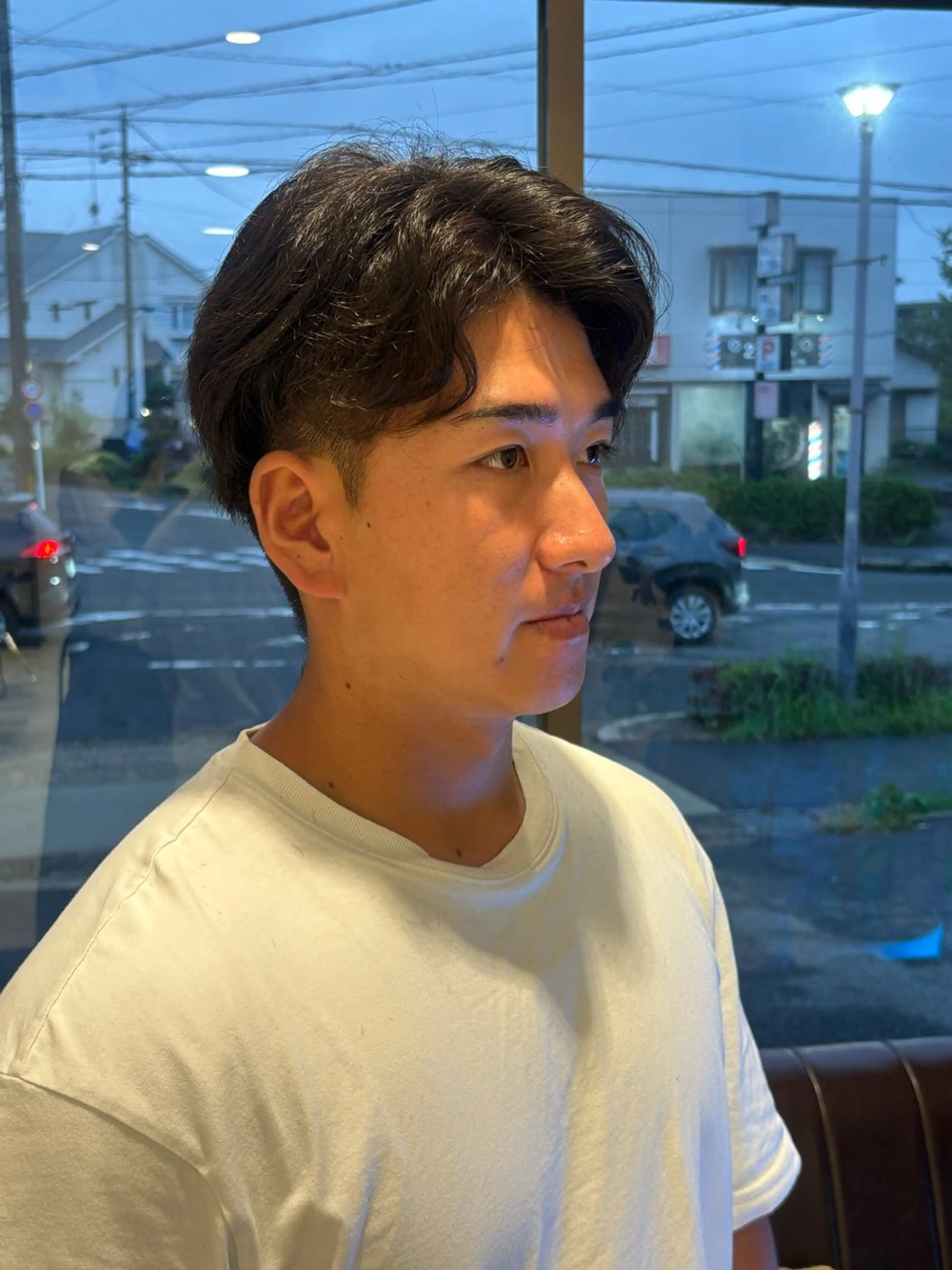 メンズ フェザーパーマ メンズパーマ 野尻 暖のヘアスタイル