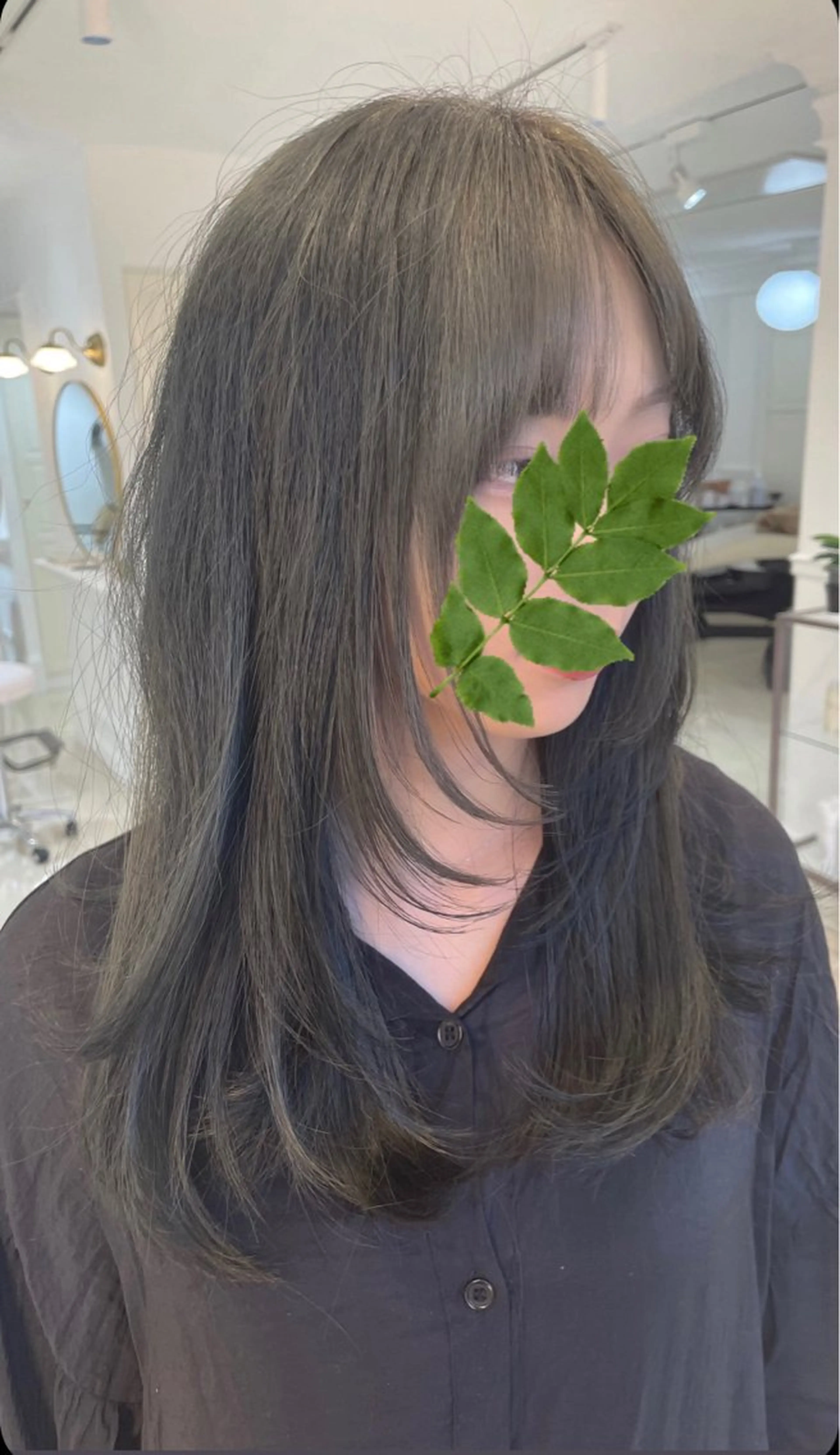 ロング レイヤーカット 小顔カット nico. Julieのヘアスタイル