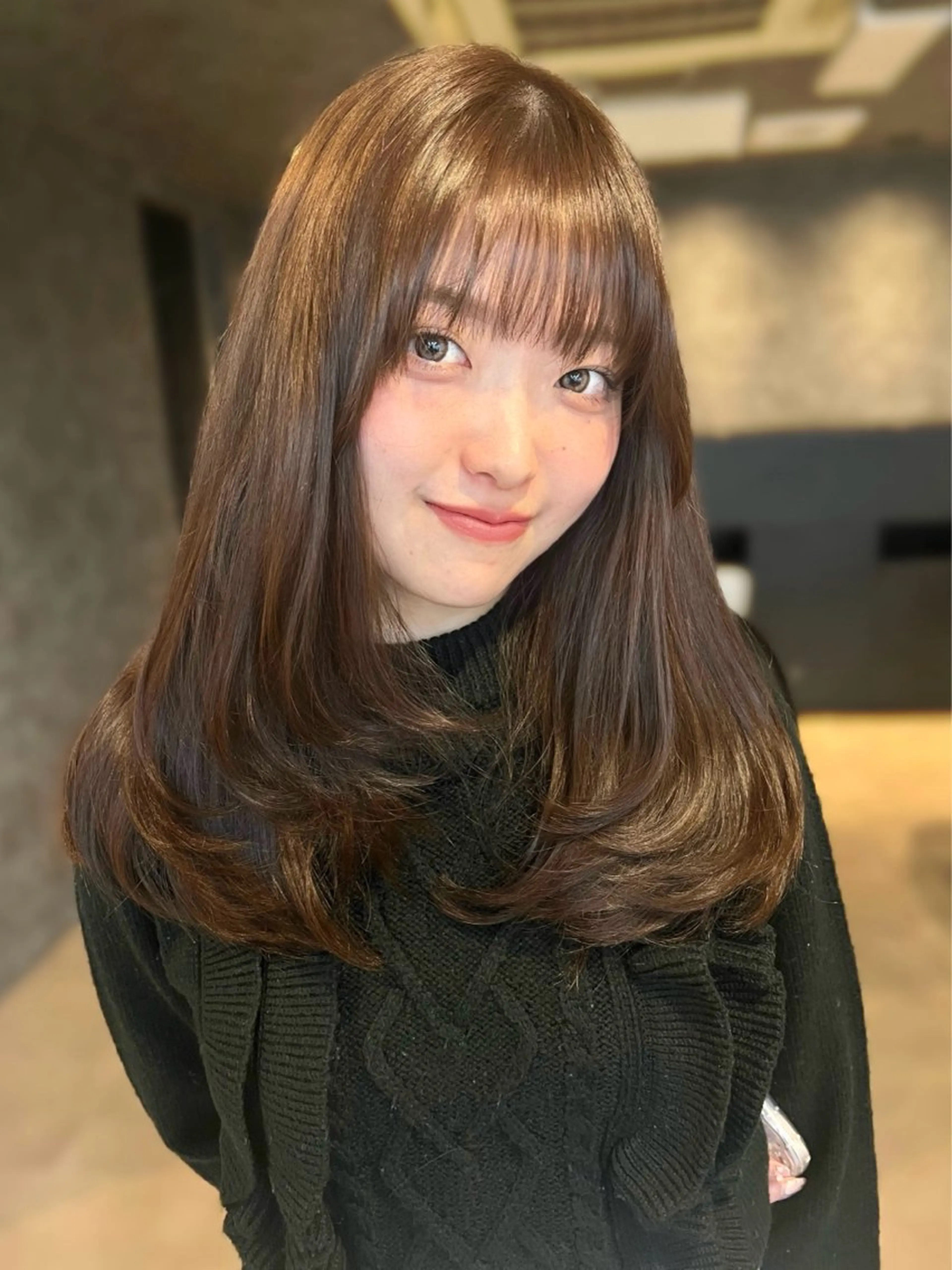 ロング カット ヘアカラー トリートメント 小谷 梨奈のヘアスタイル