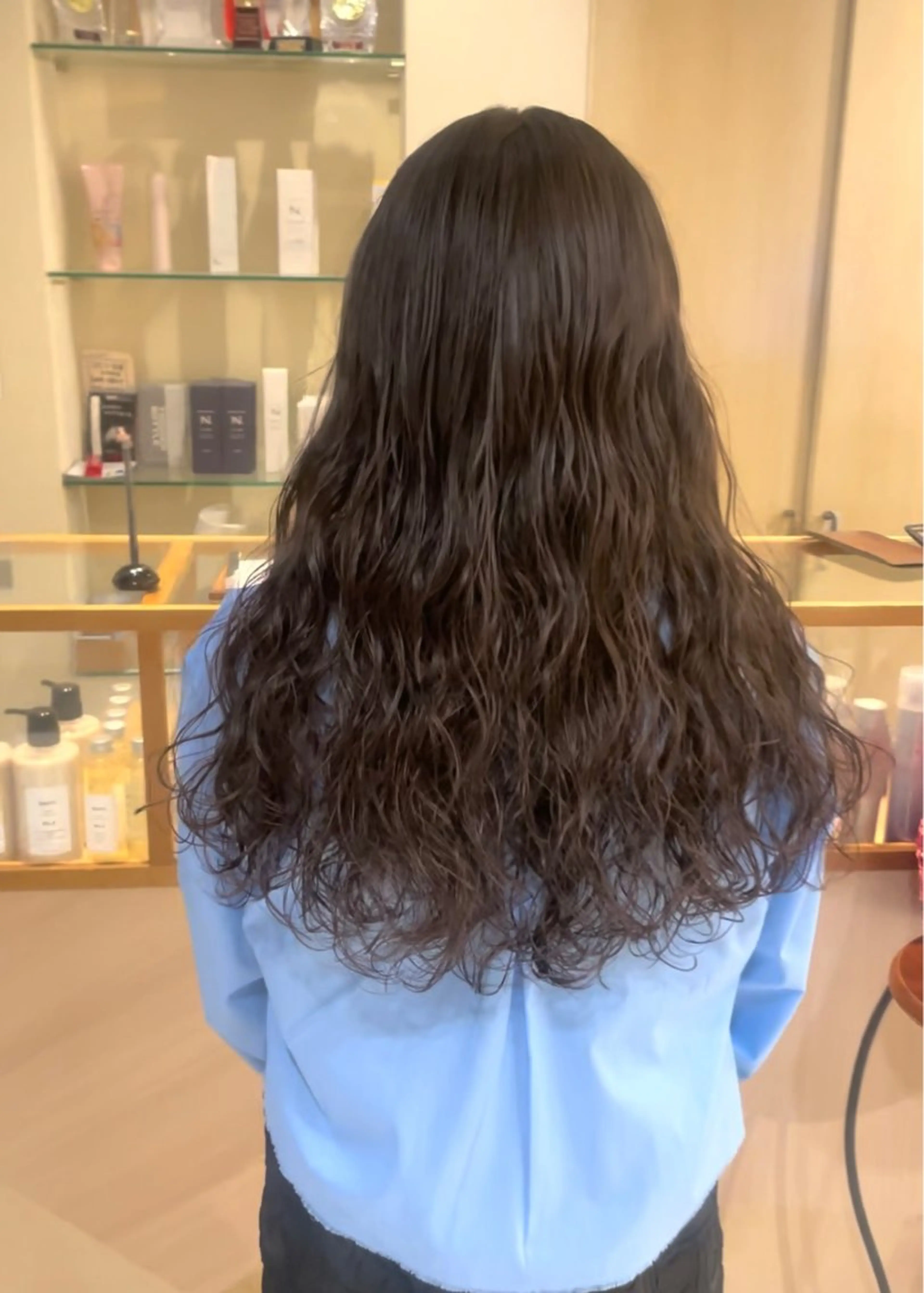 ロング カット パーマ トリートメント 大石 陽菜のヘアスタイル