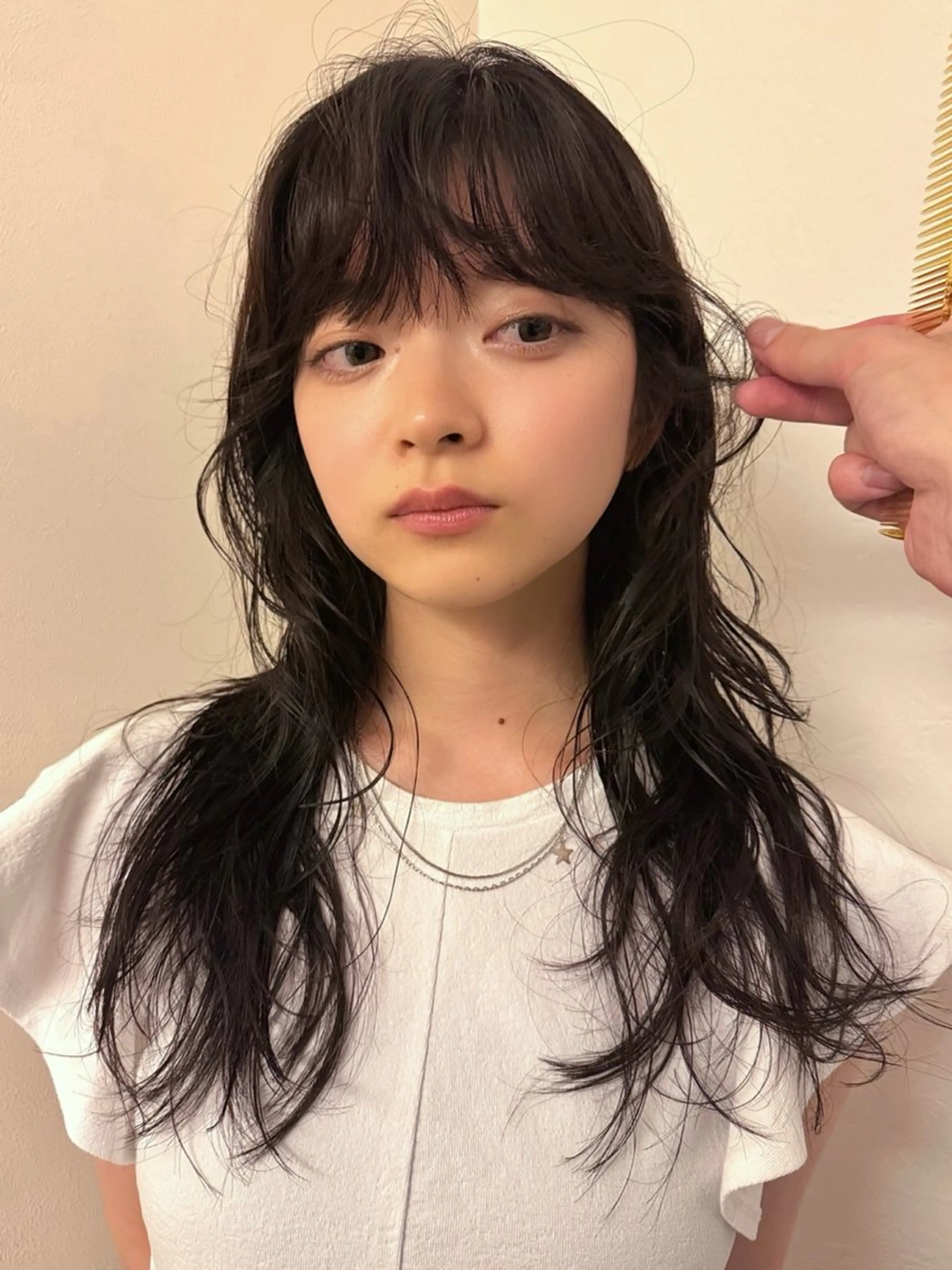 ロング パーマ ヘアアレンジ カット パーマ トリートメント 丸山渉/パーマ エフェクトブリーチのヘアスタイル